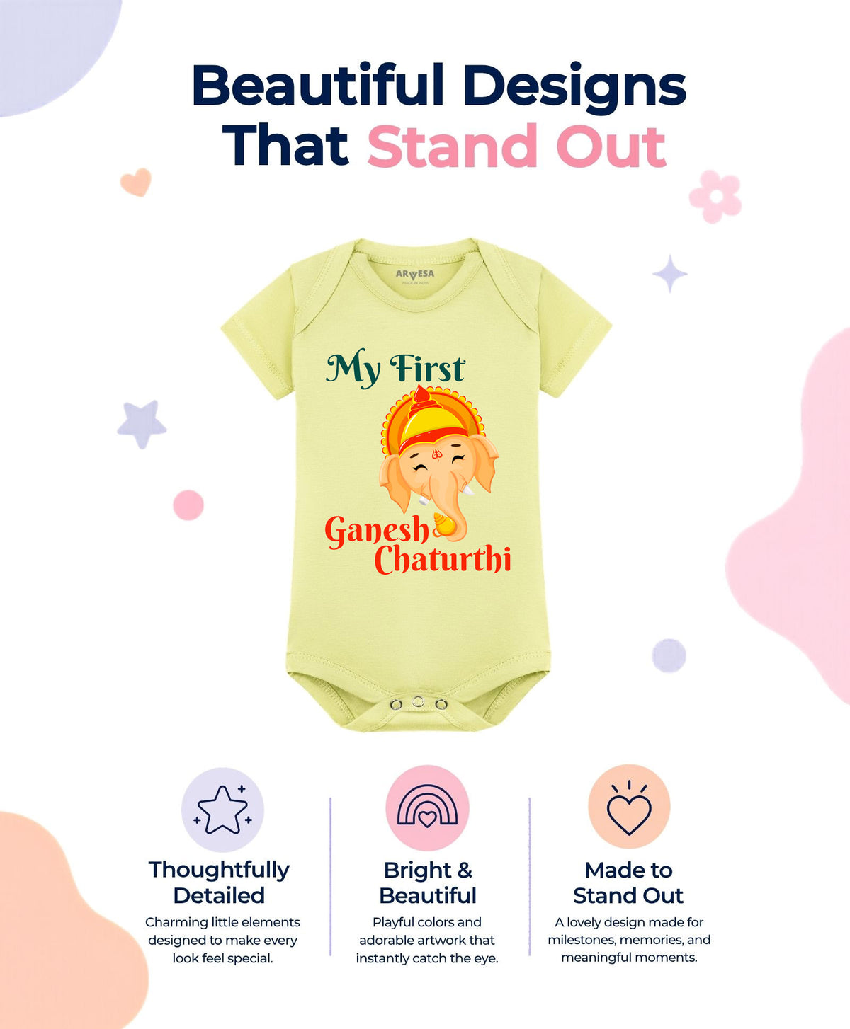 No | My First Ganesh Chaturthi - Romper