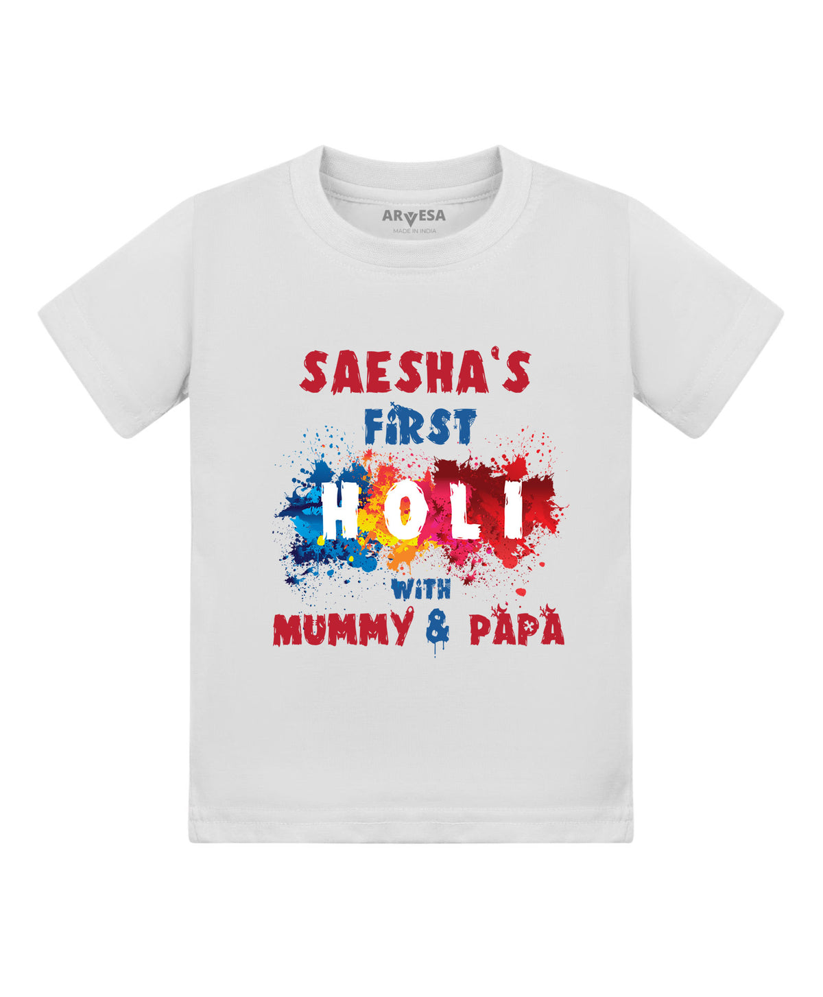 Yes | My First Holi with Mummy & Papa - T-shirt