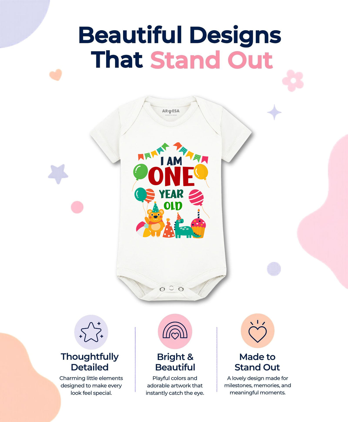 No | One Year Birthday - Romper