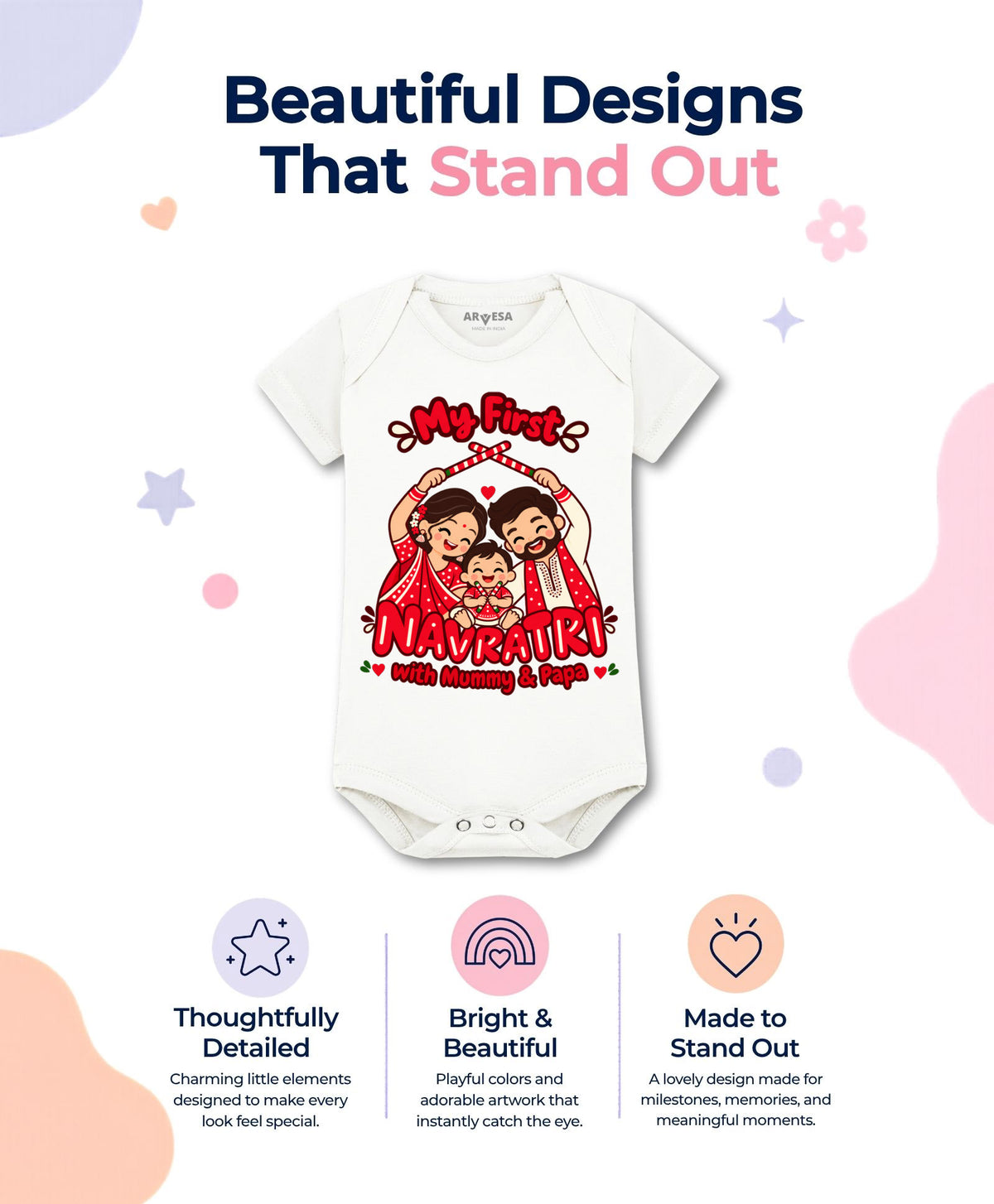 No | My First Navratri with Mummy & Papa - Romper