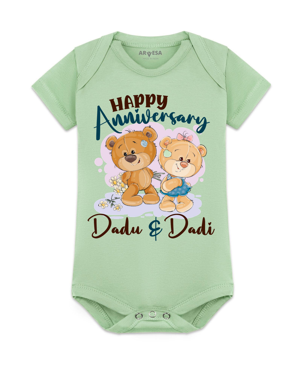 No | Happy Anniversay Dadu & Dadi Family Anniversary - Romper