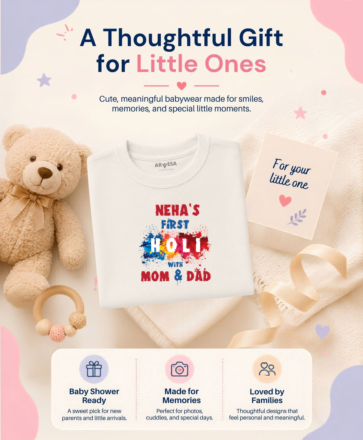 Yes | My First Holi with Mom & Dad - T-shirt