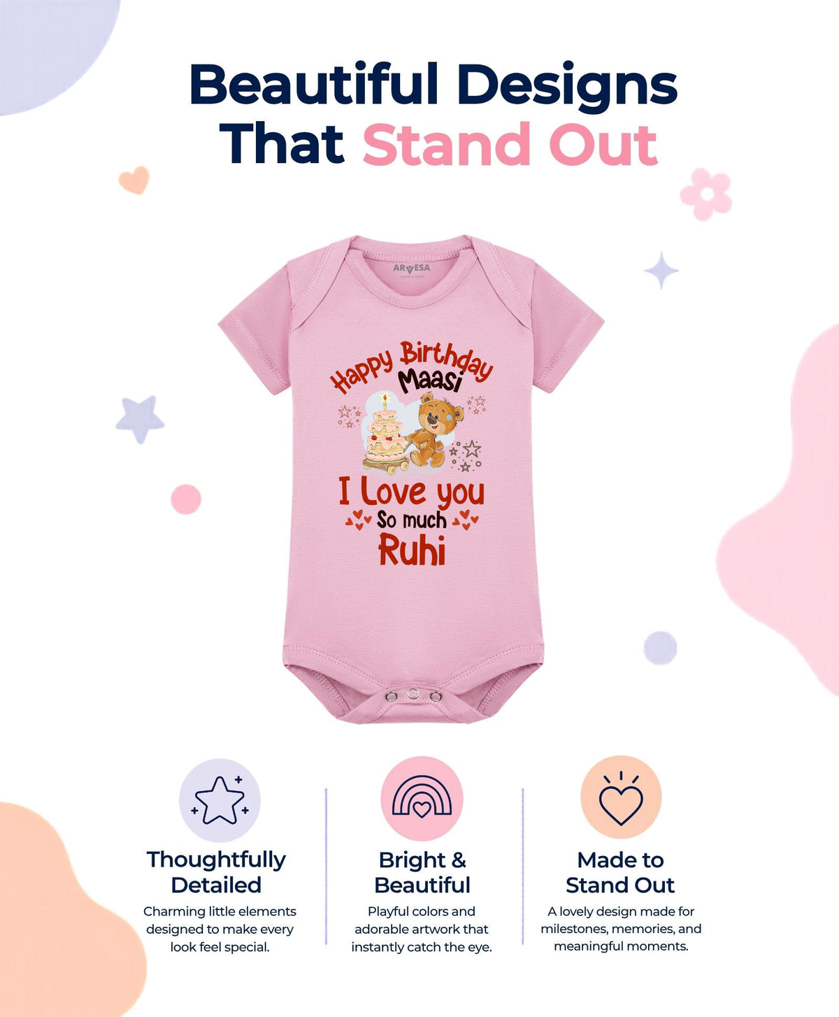 Yes | Happy Birthday Maasi Family Birthday - Romper