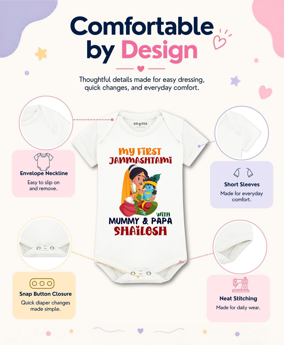 Yes | My First Janmashtami - Romper