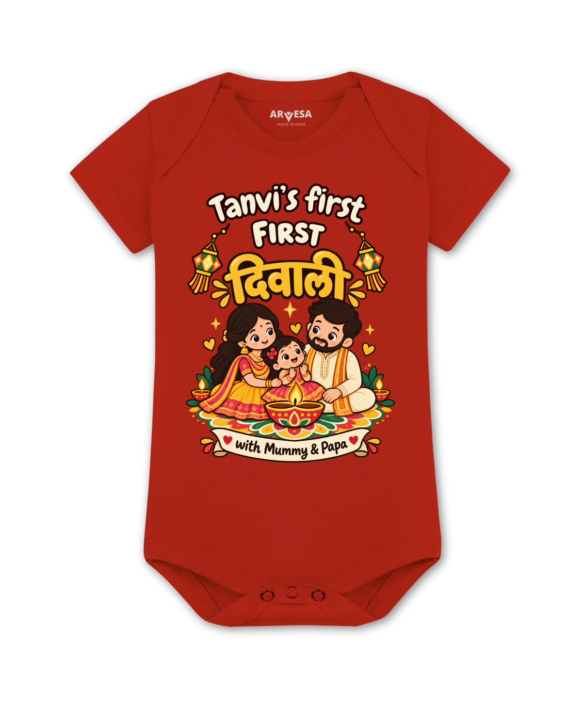 Yes | My First Diwali With Mummy & Papa - Romper
