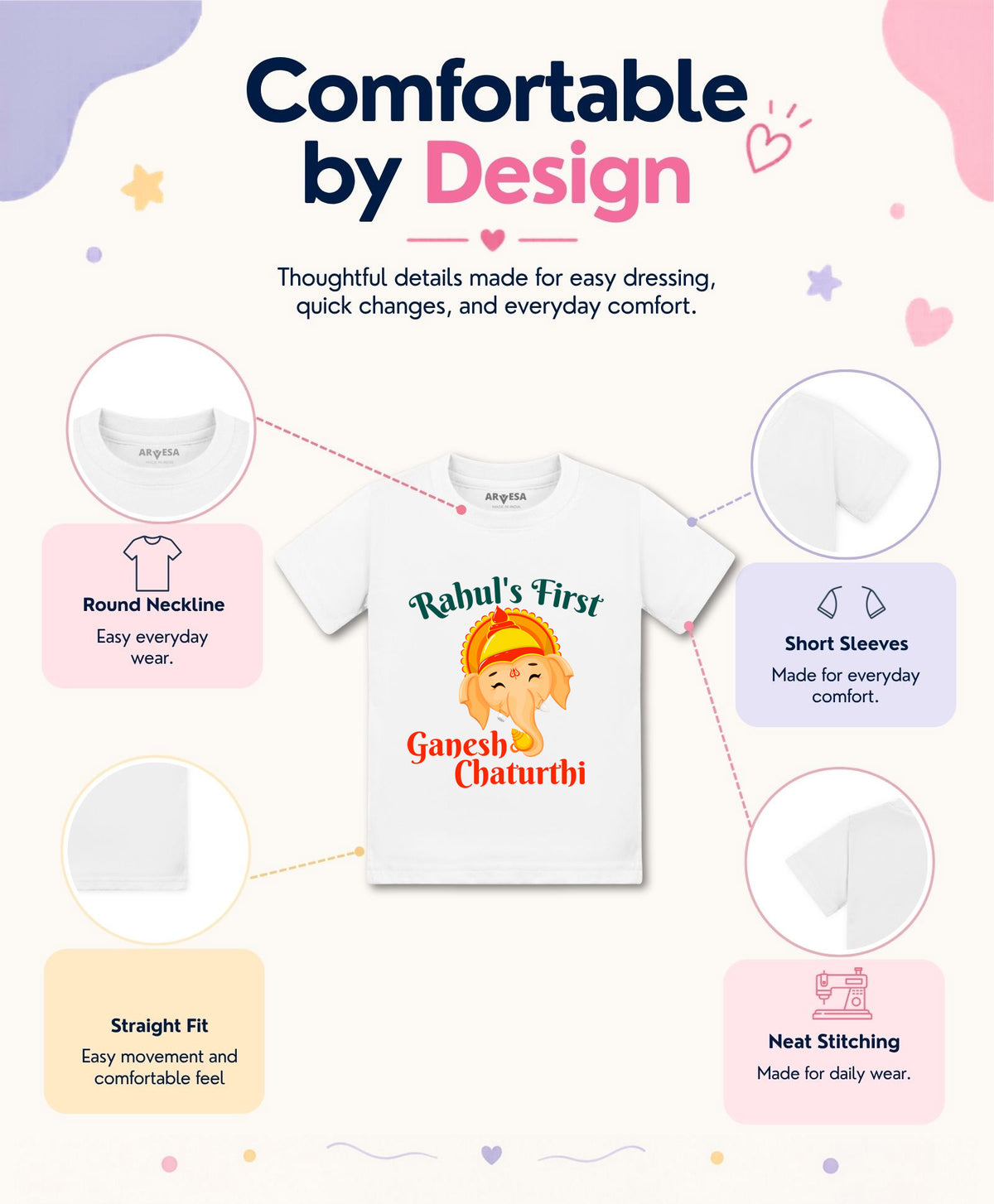Yes | My First Ganesh Chaturthi - T-shirt