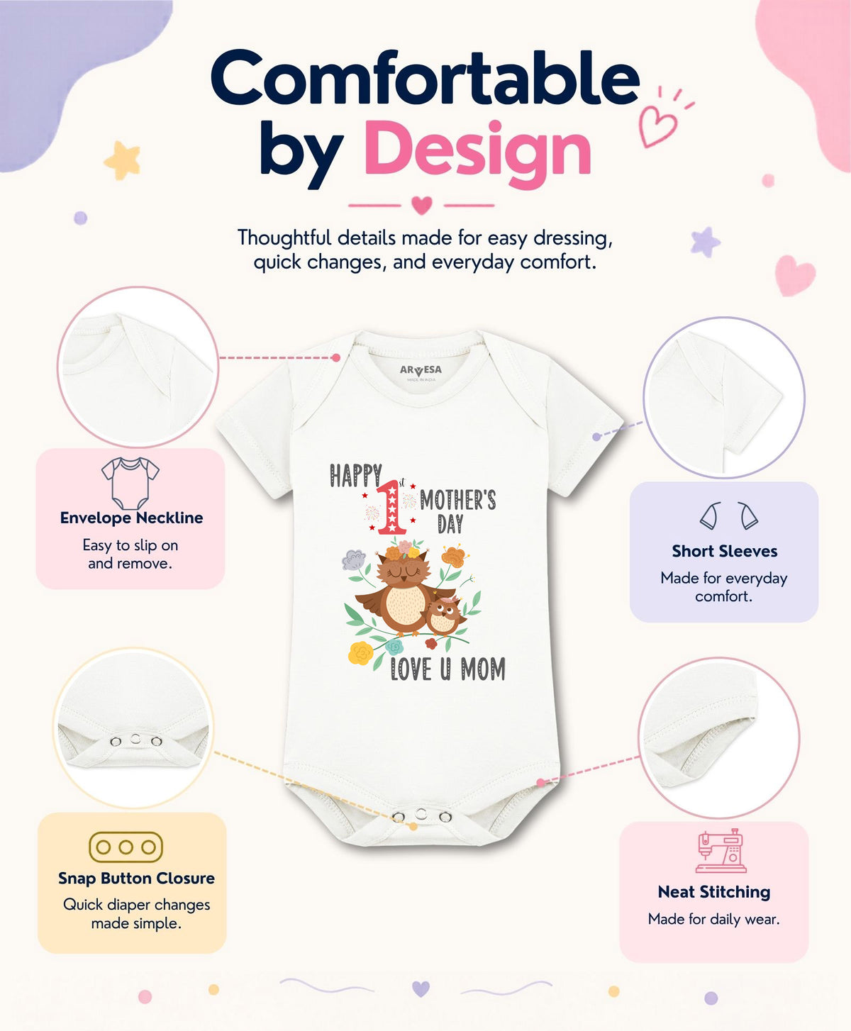 No | Happy Mother Days Mothers Day - Romper