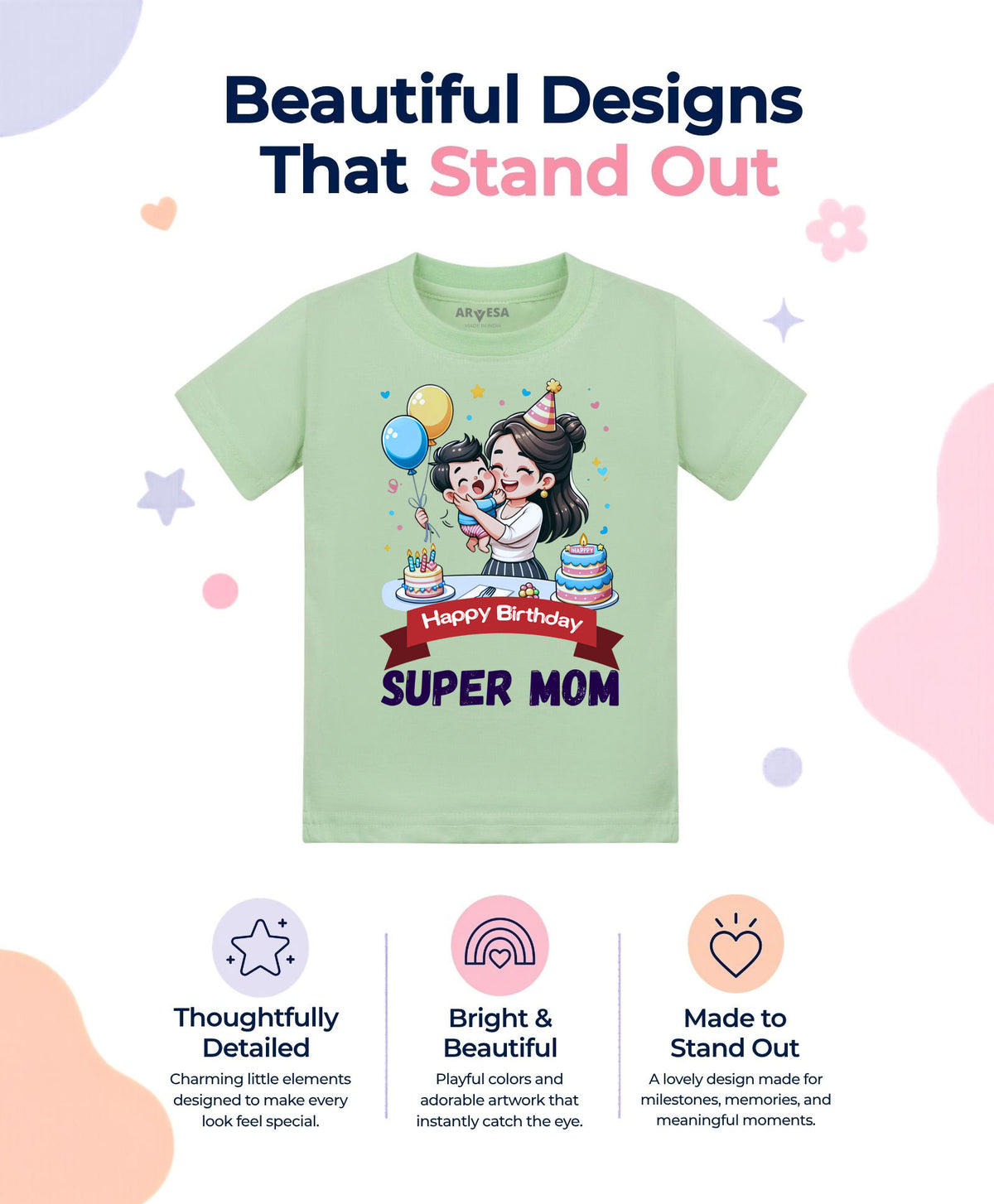 No | Happy Birthday Super Mom Mom Birthday - T-shirt
