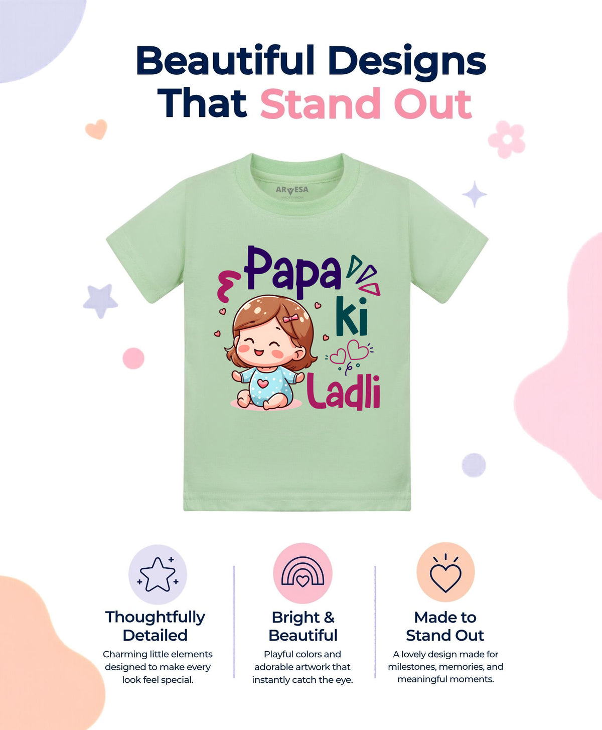 No | Papa Ki Ladli Dad - T-shirt