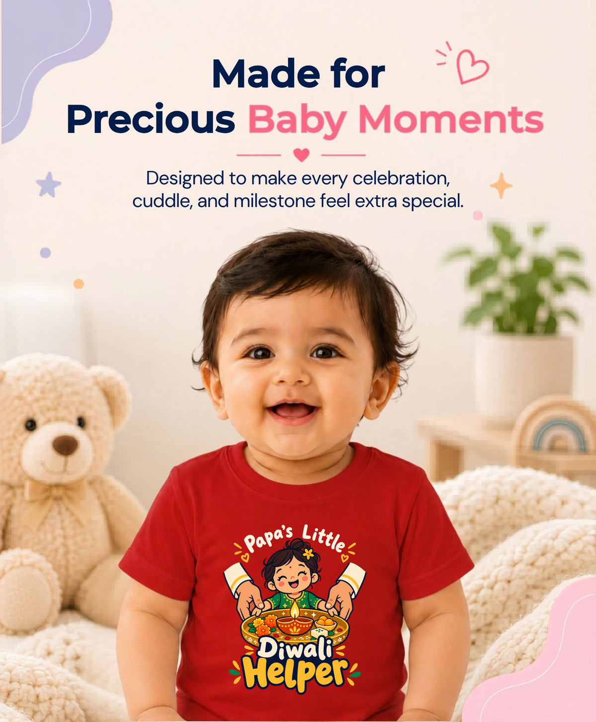 Papa's Little Diwali Helper - T-shirt