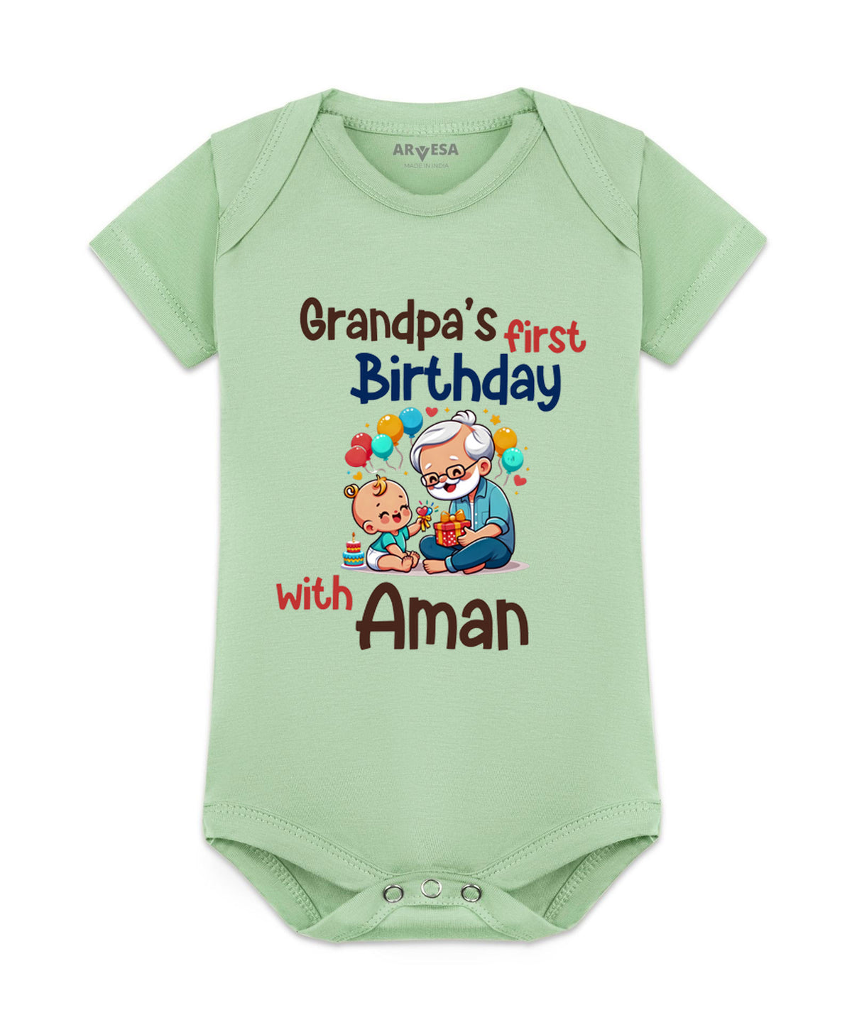 Yes | Grandpa's First Firthday With Me Family Birthday - Romper
