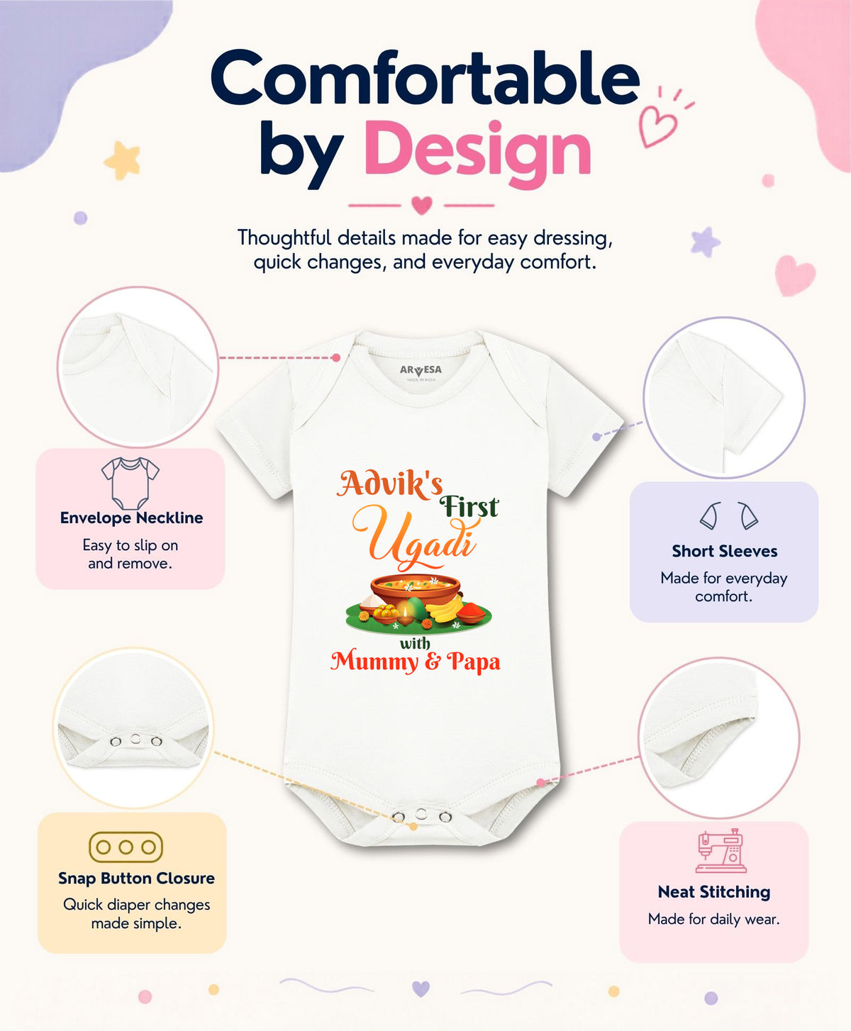Yes | My First Ugadi - Romper