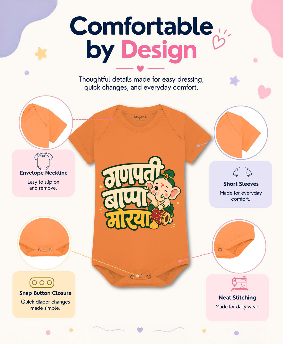 Ganpati Bappa Morya Devotional - Romper