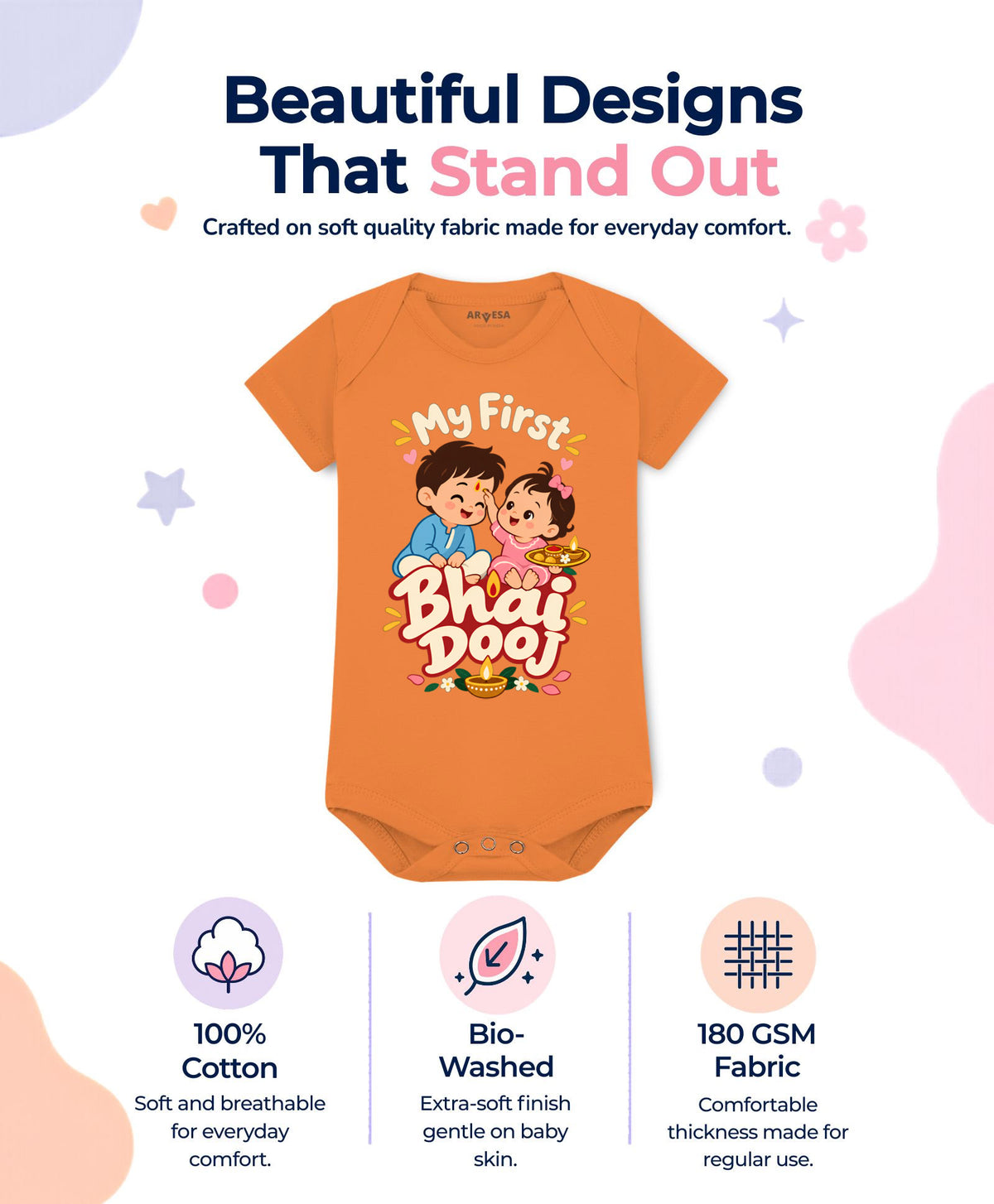 No | My First Bhaidooj Diwali - Romper