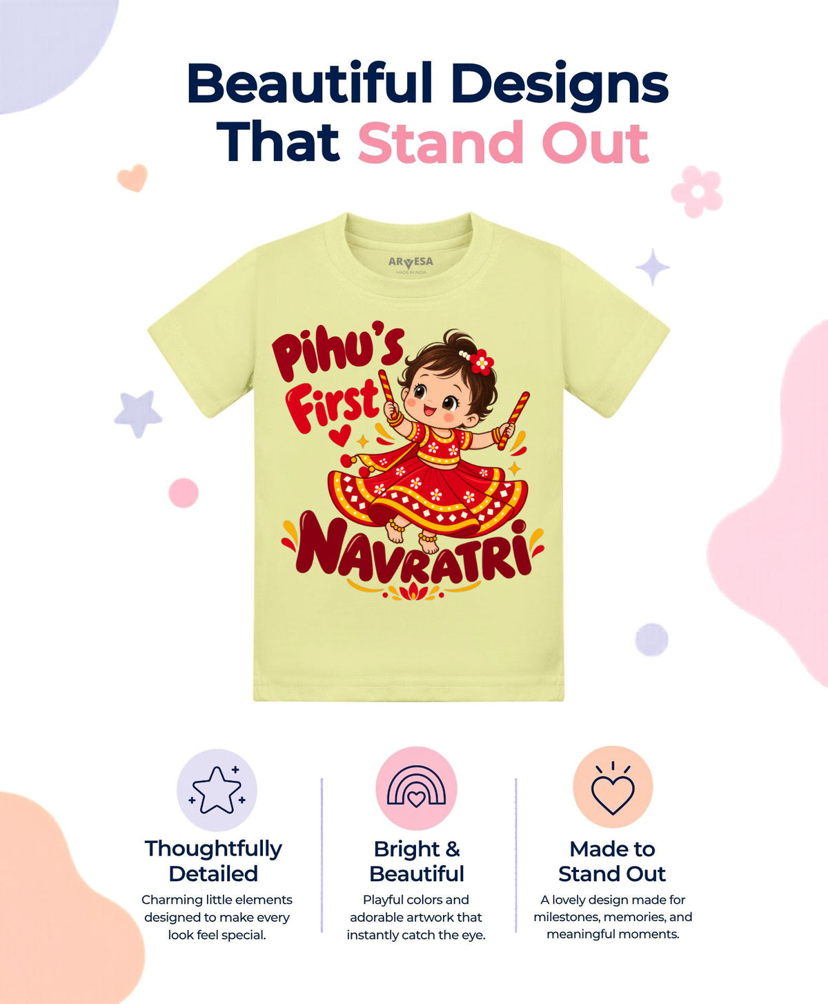 Yes | My First Navratri - T-shirt