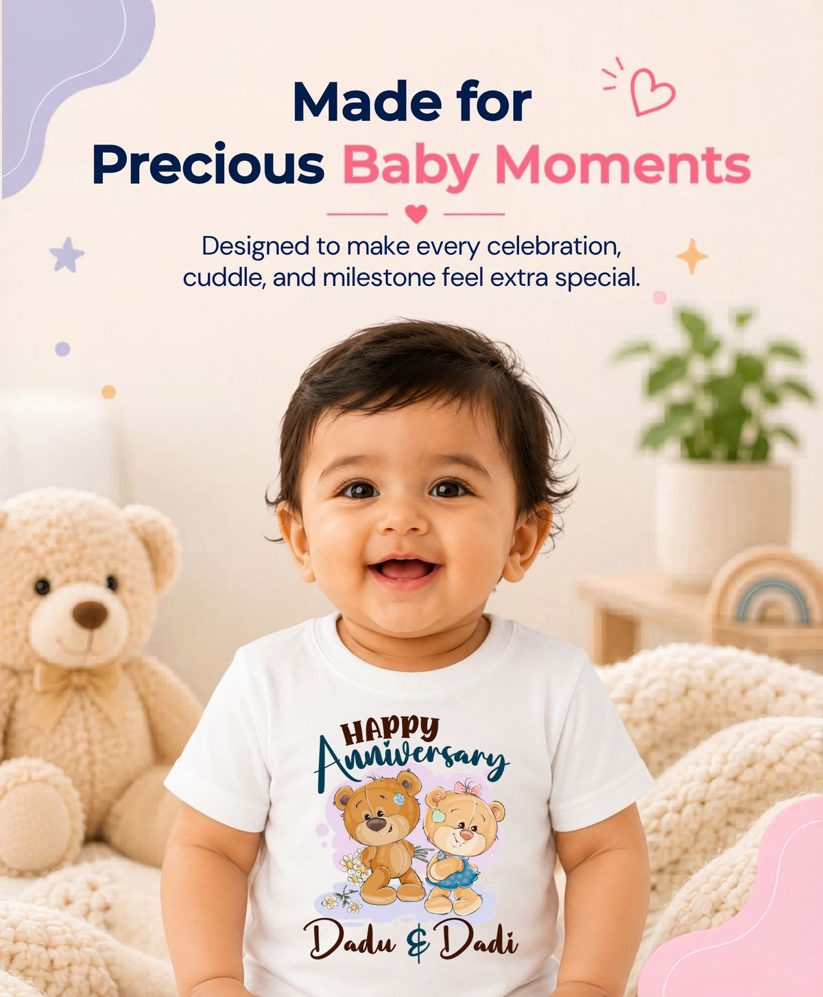No | Happy Anniversay Dadu & Dadi Family Anniversary - T-shirt