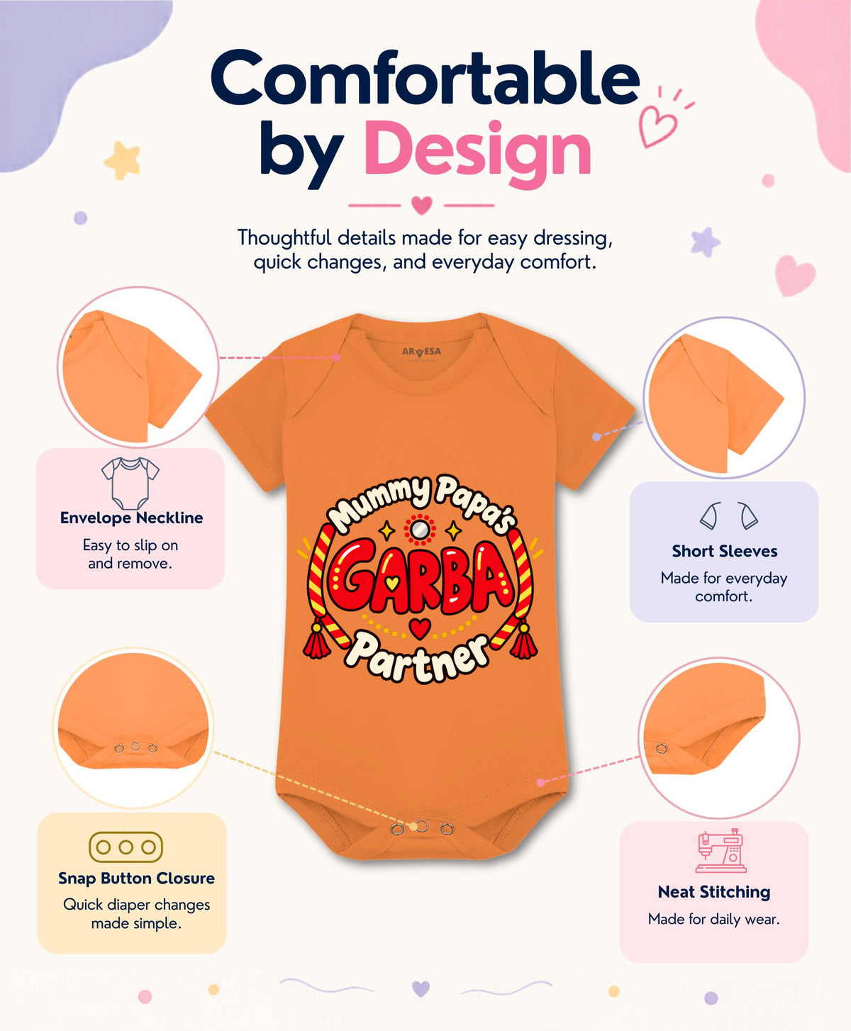 Mummy Papa’s Garba Partner Navratri - Romper