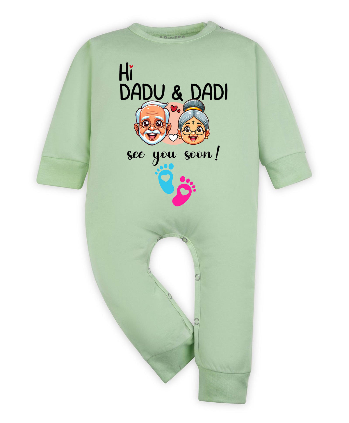 Hi Dadu & Dadi See You Soon Pregnancy Announcement - Jumpsuit