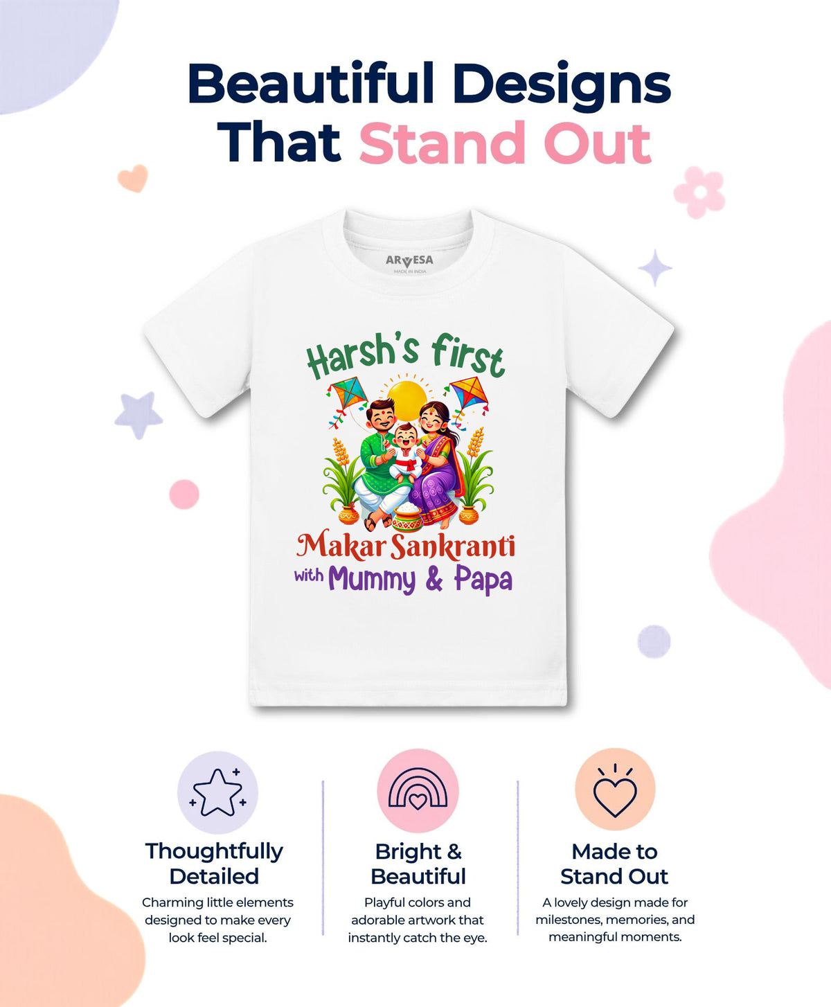 Yes | My First Makar sankranti - T-shirt
