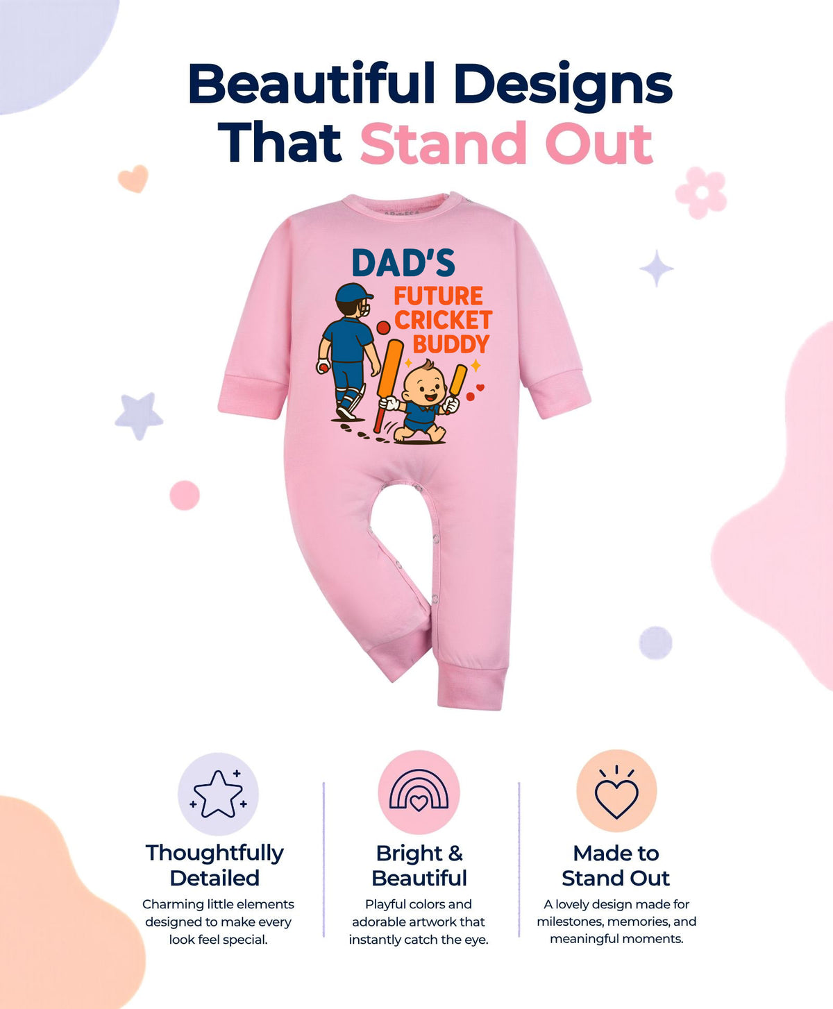 No | Dad's Future Cricket Buddy - Jumpsuit