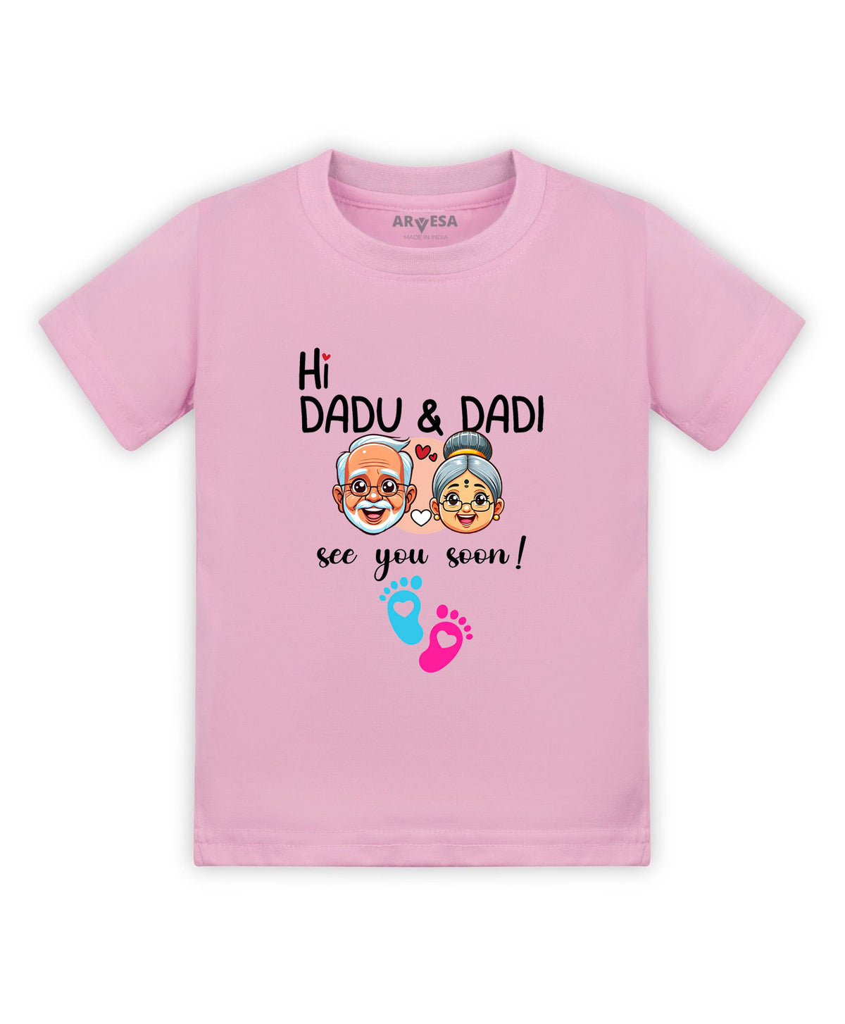 Hi Dadu & Dadi See You Soon Pregnancy Announcement - T-shirt