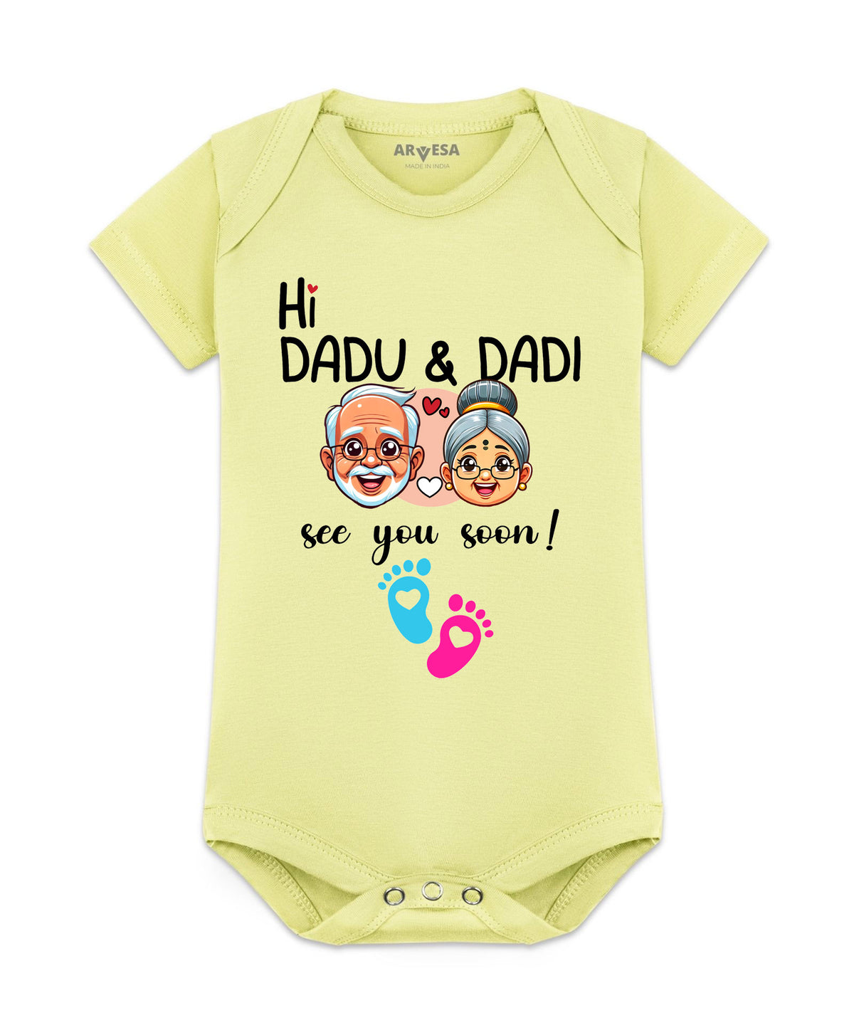 Hi Dadu & Dadi See You Soon Pregnancy Announcement - Romper