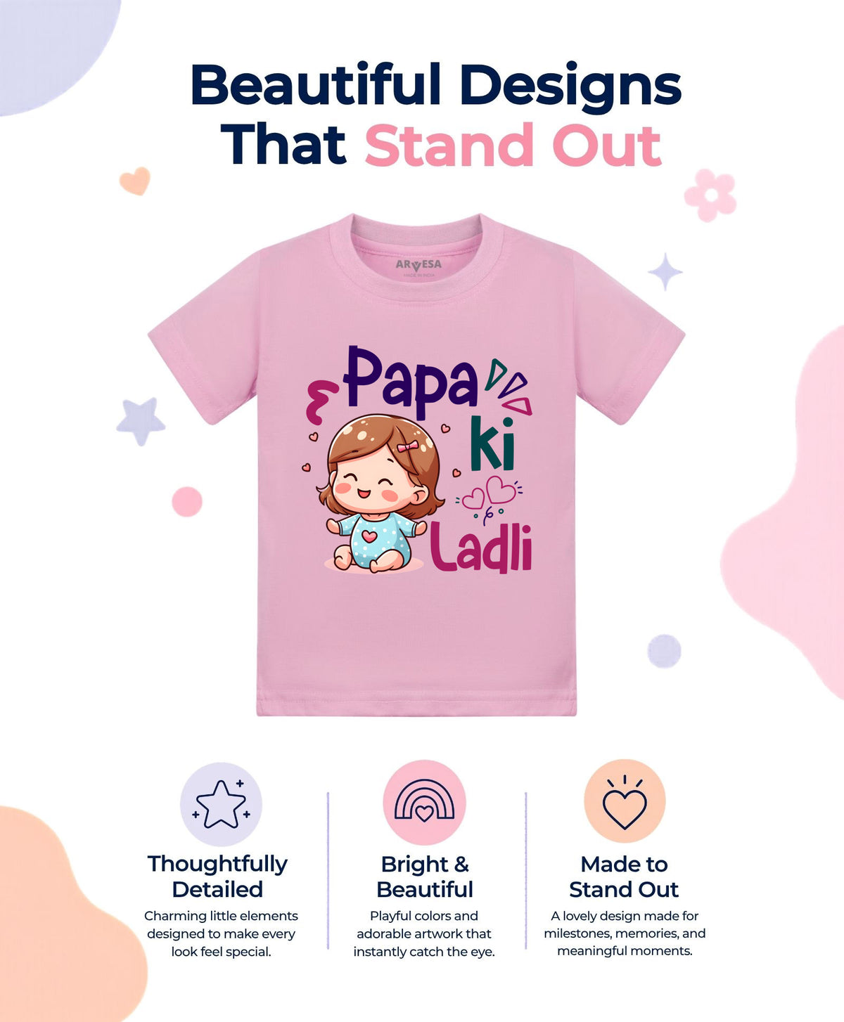 No | Papa Ki Ladli Dad - T-shirt