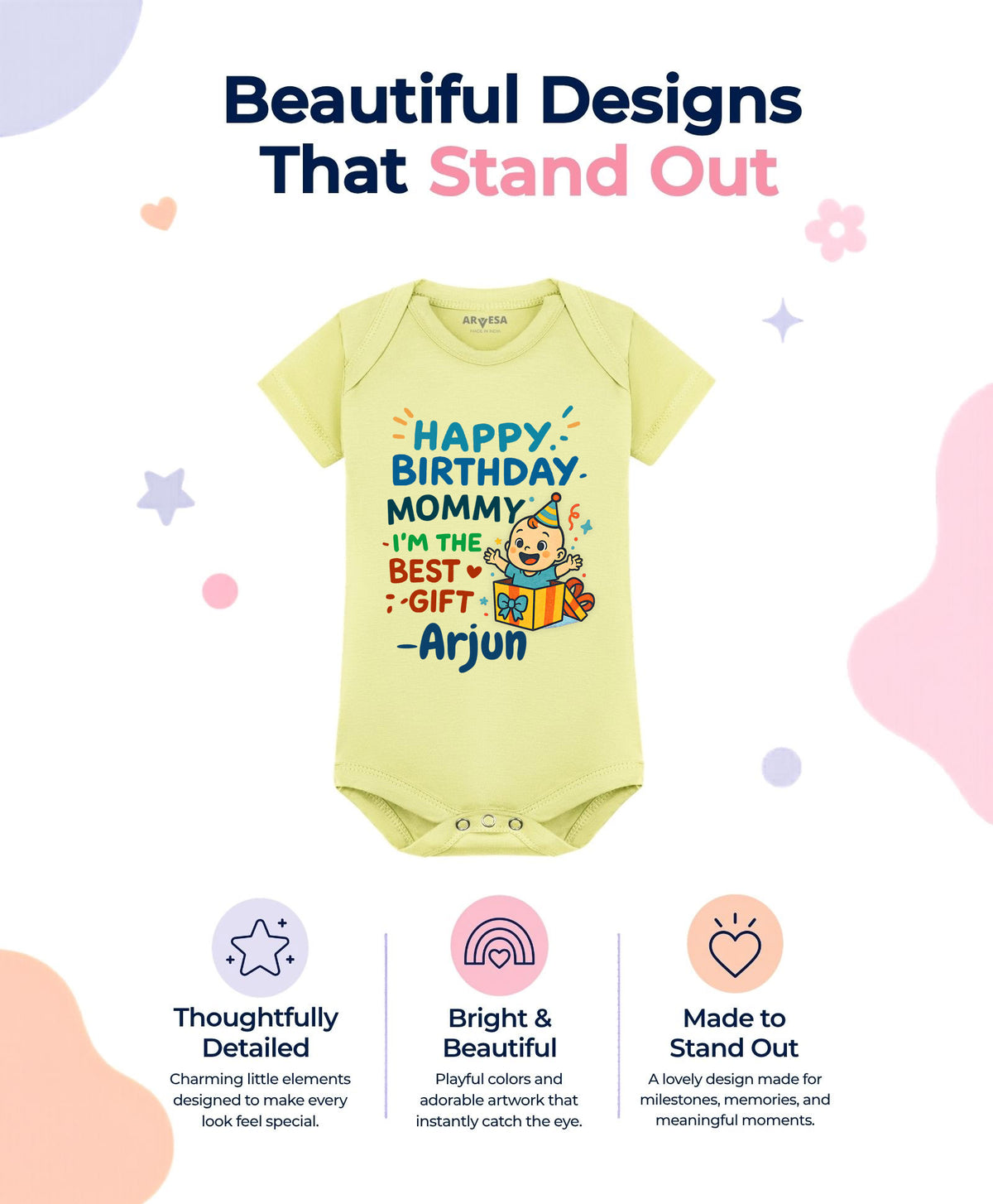 Yes | Happy Birthday Mommy I'm The Best Gift Mom Birthday - Romper