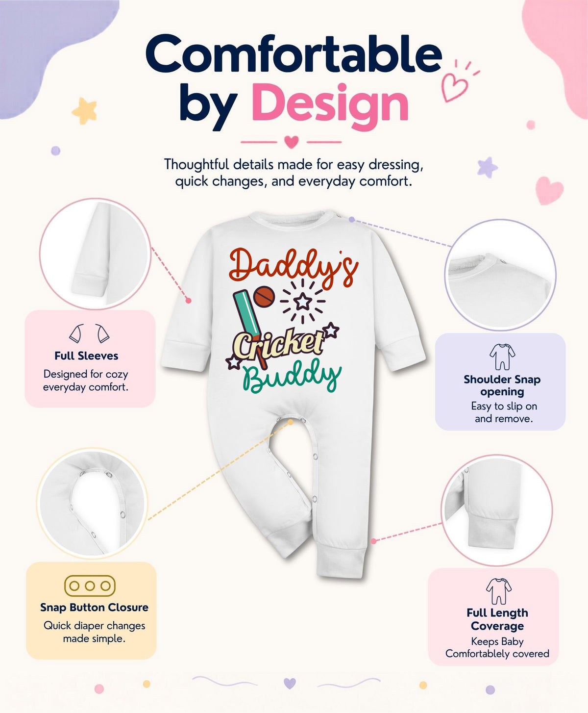 No | Daddy Cricket Buddy - Jumpsuit