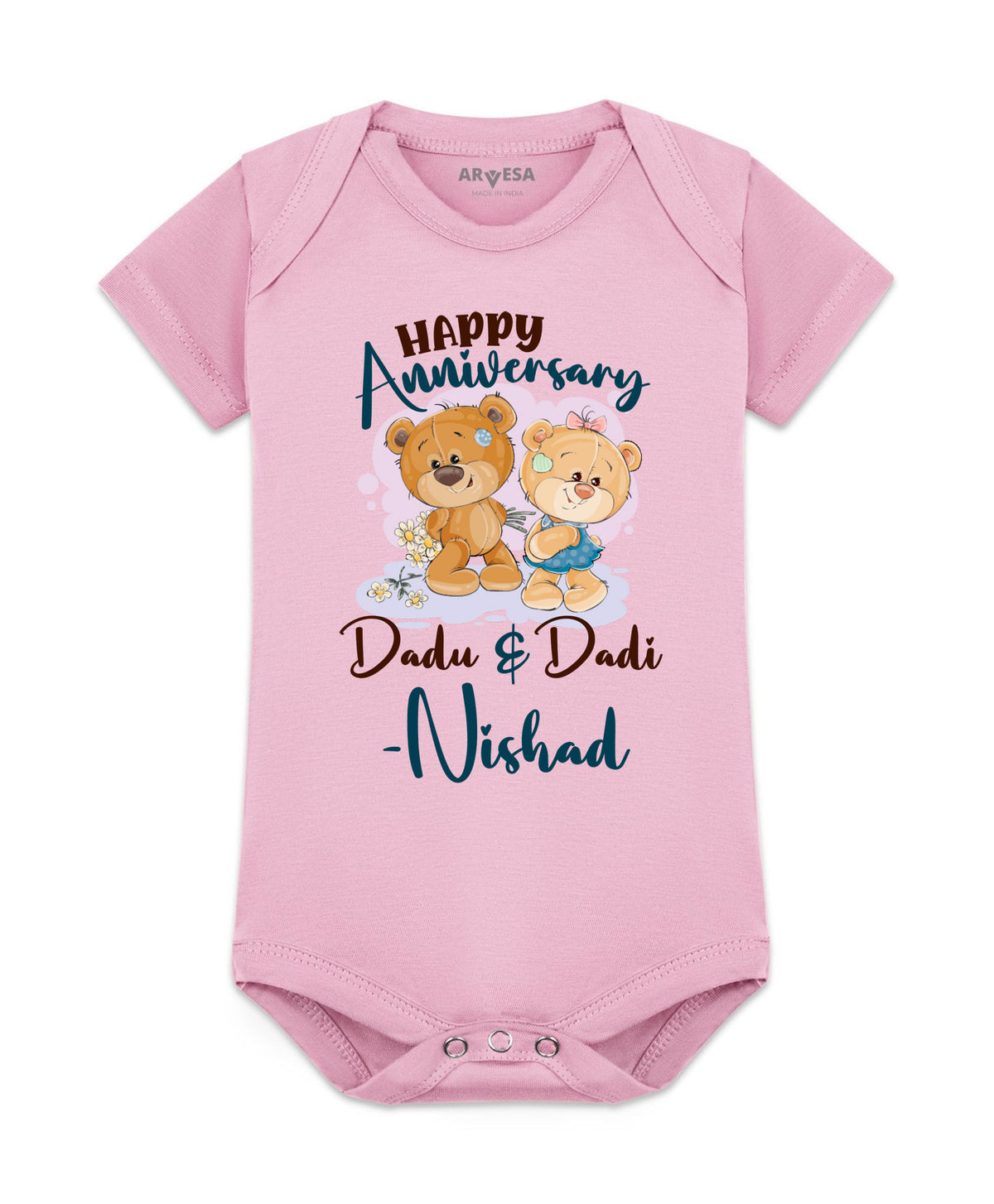 Yes | Happy Anniversay Dadu & Dadi Family Anniversary - Romper