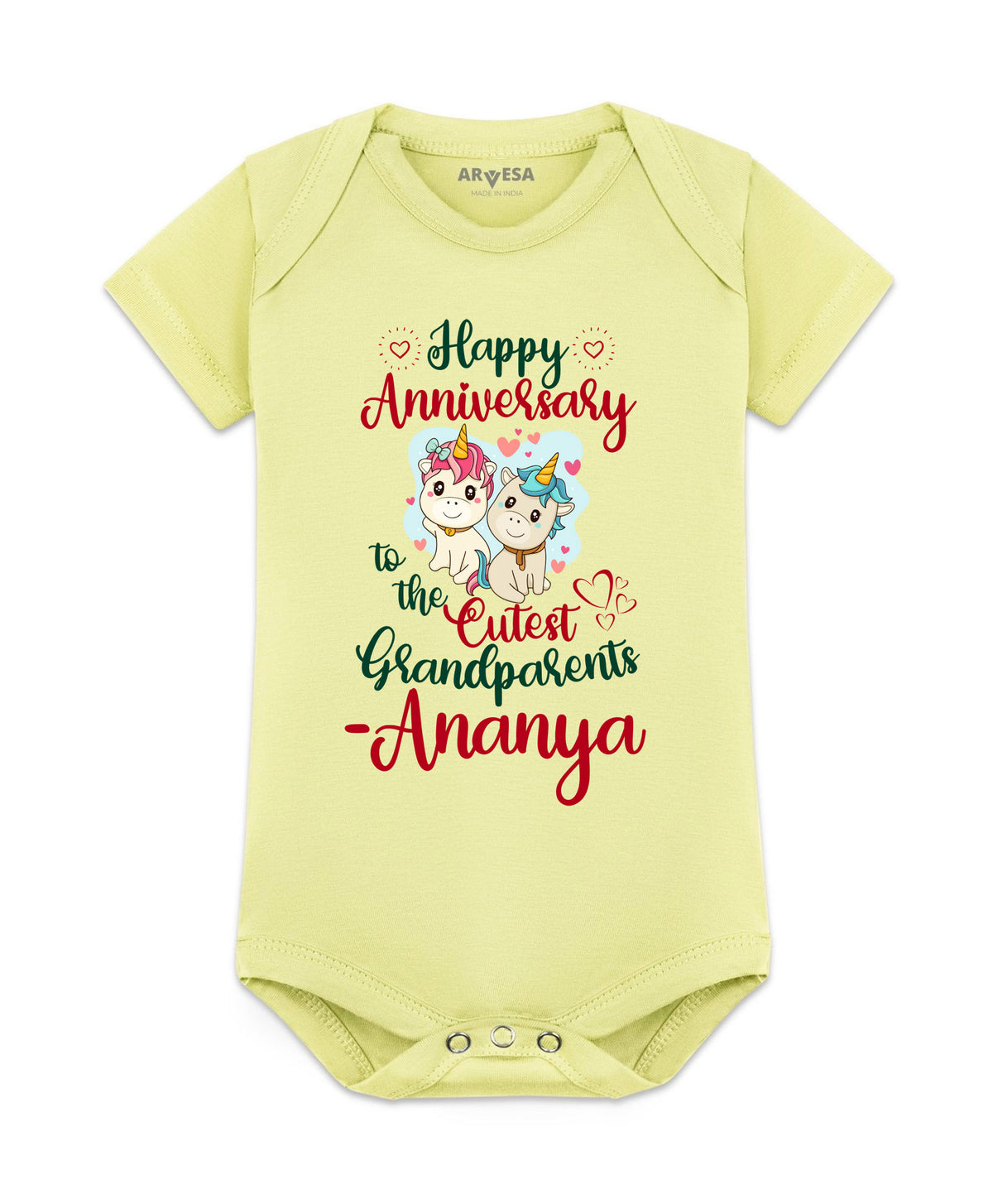 Yes | Happy Anniversay GrandParents Family Anniversary - Romper