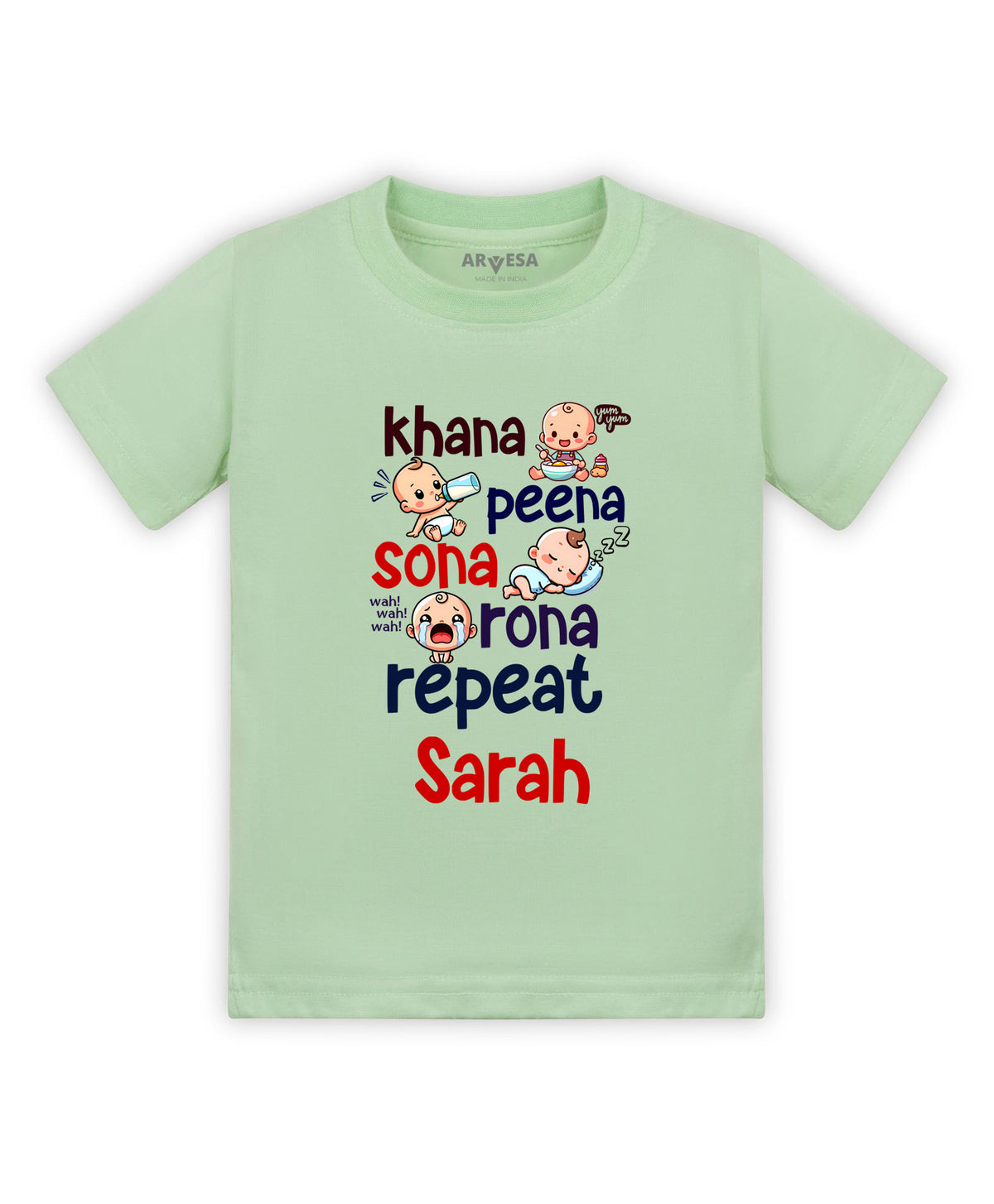 Yes | Khana Peena Sona Repeat Quirky - T-shirt
