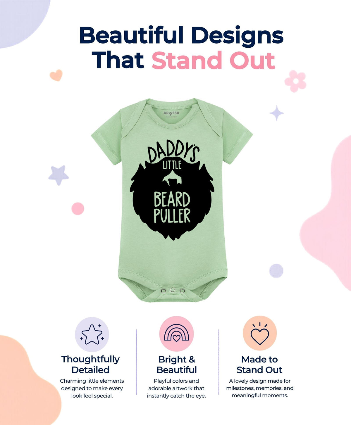 No | Daddy Little Beard Puller - Romper