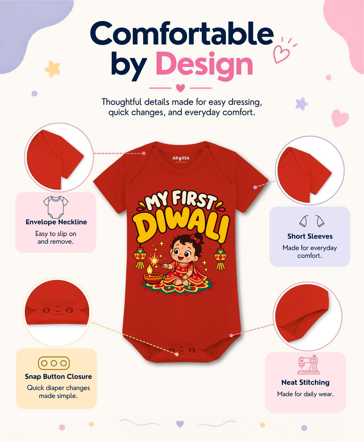 No | My First Diwali - Romper