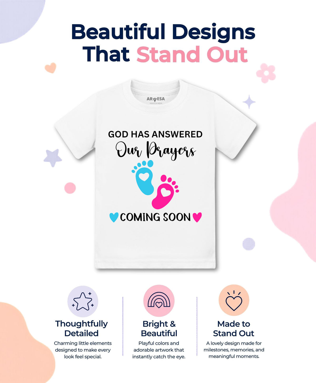 God Has Answered Our Prayer Coming Soon Pregnancy - T-shirt