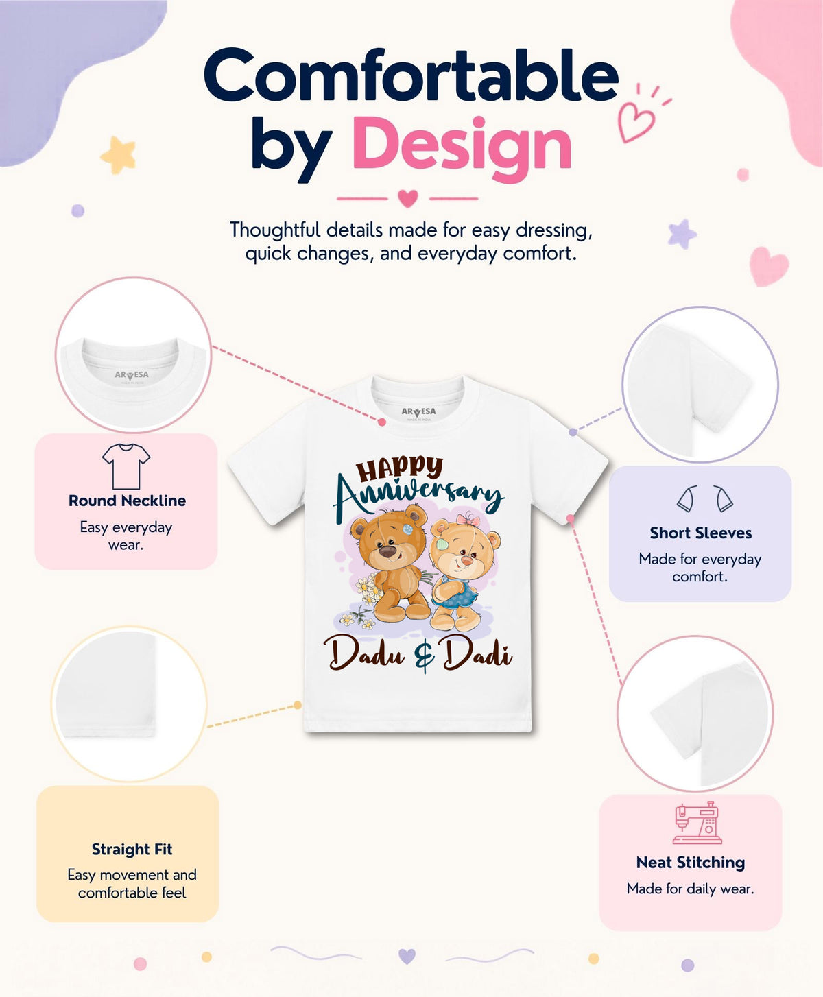 No | Happy Anniversay Dadu & Dadi Family Anniversary - T-shirt