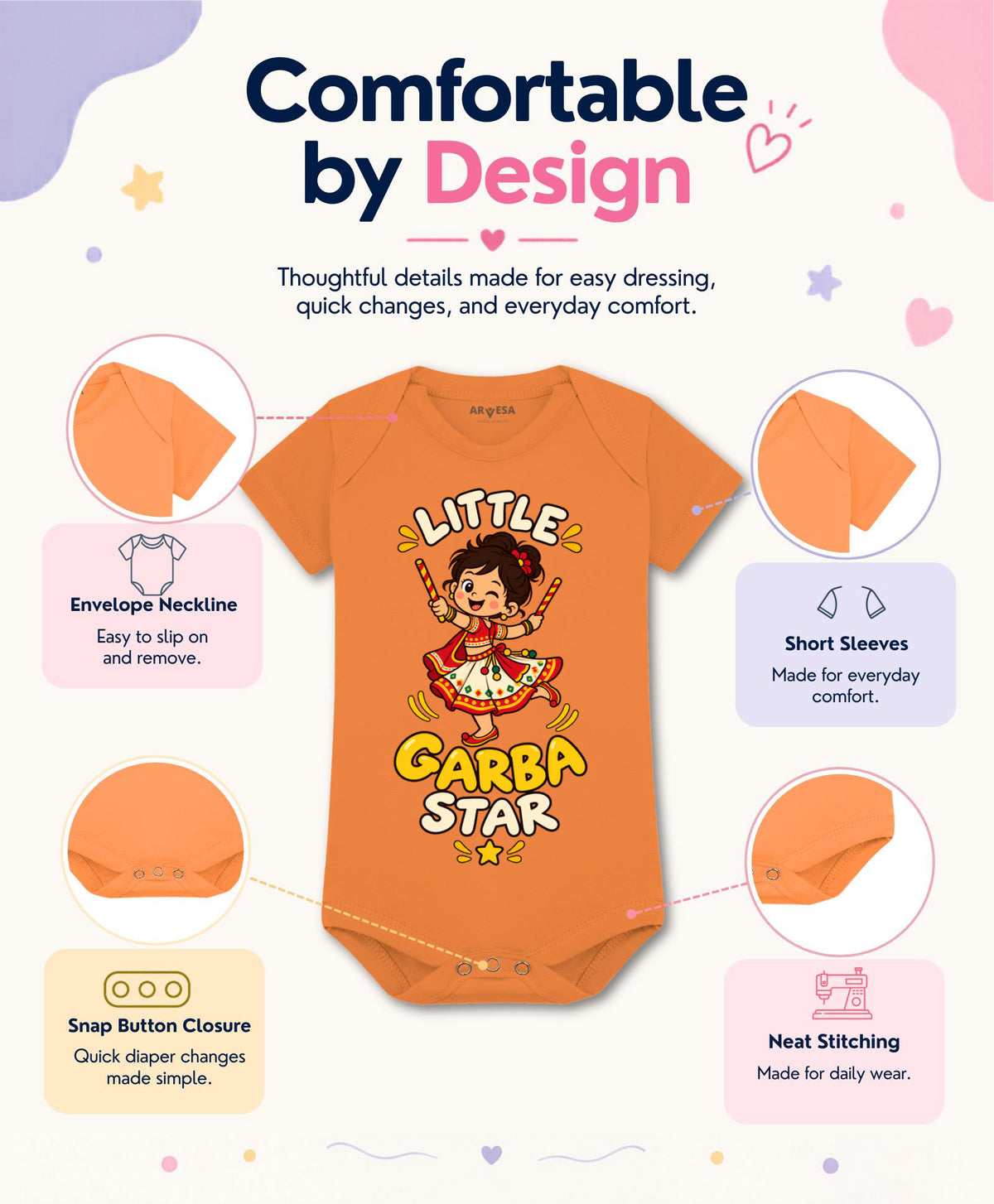 Little Garba Star Navratri - Romper