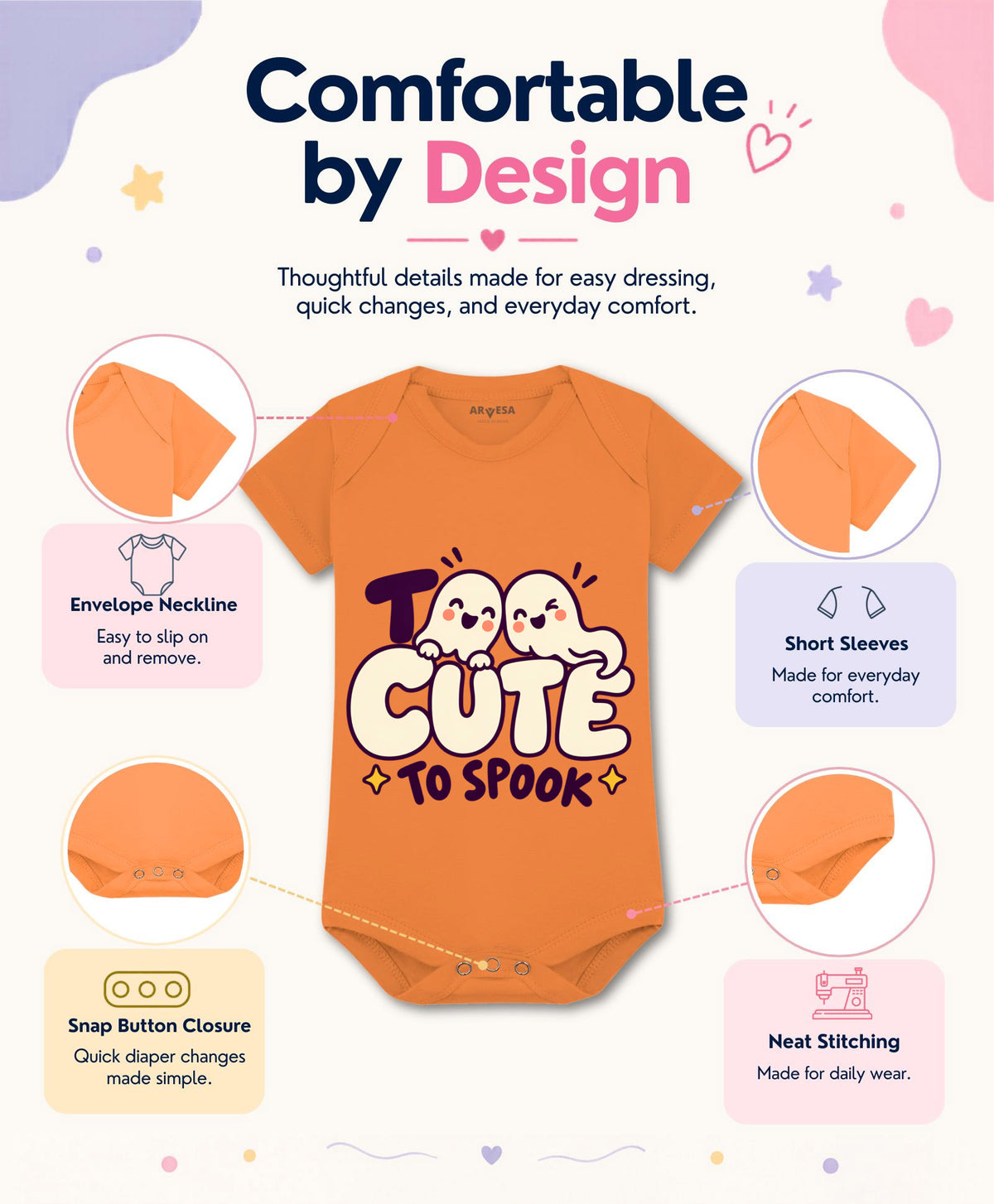 Too cute to spook Halloween - Romper