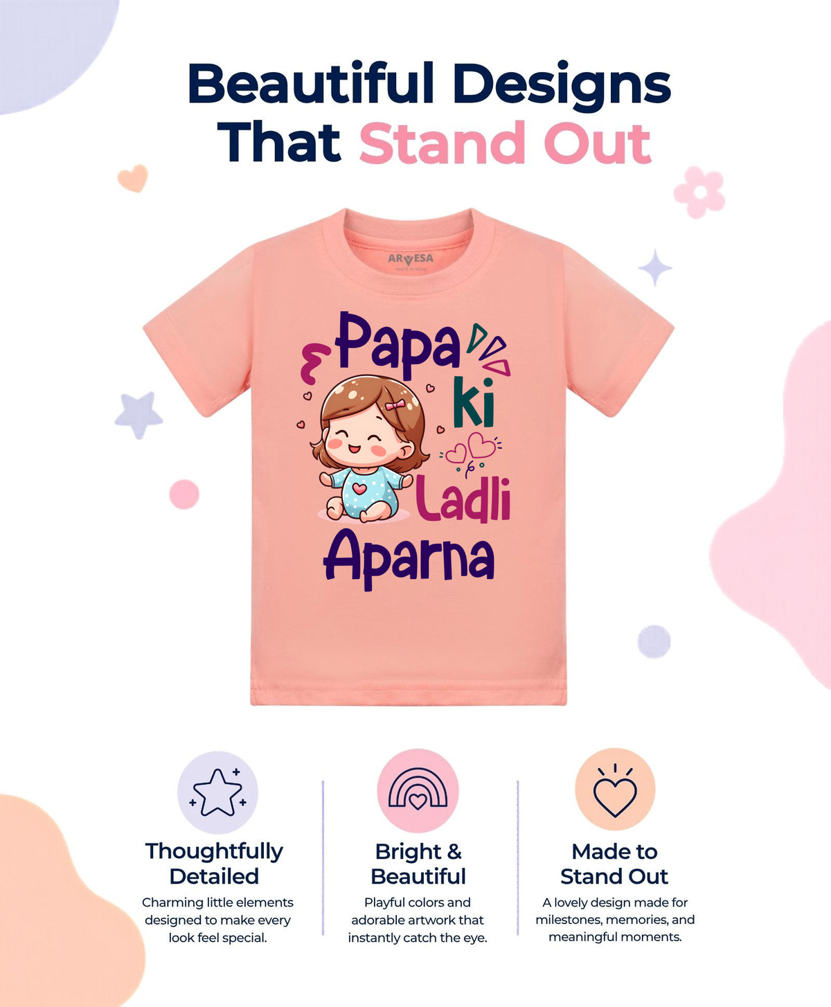Yes | Papa Ki Ladli Dad - T-shirt