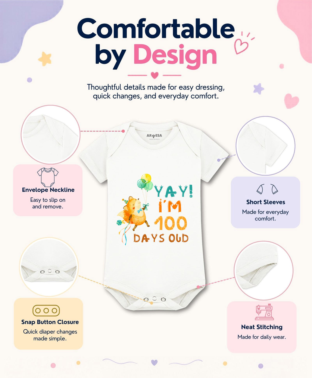 No | 100 Days Birthday - Romper