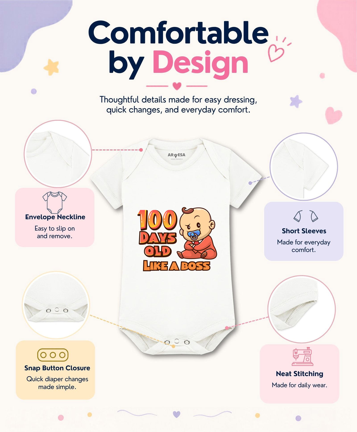 No | 100 Days Birthday - Romper