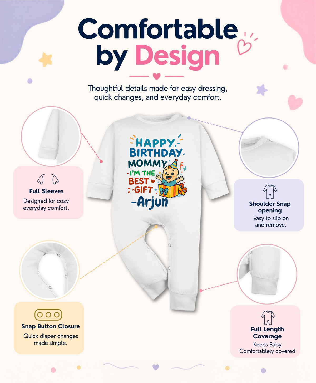 Yes | Happy Birthday Mommy I'm The Best Gift Mom Birthday - Jumpsuit