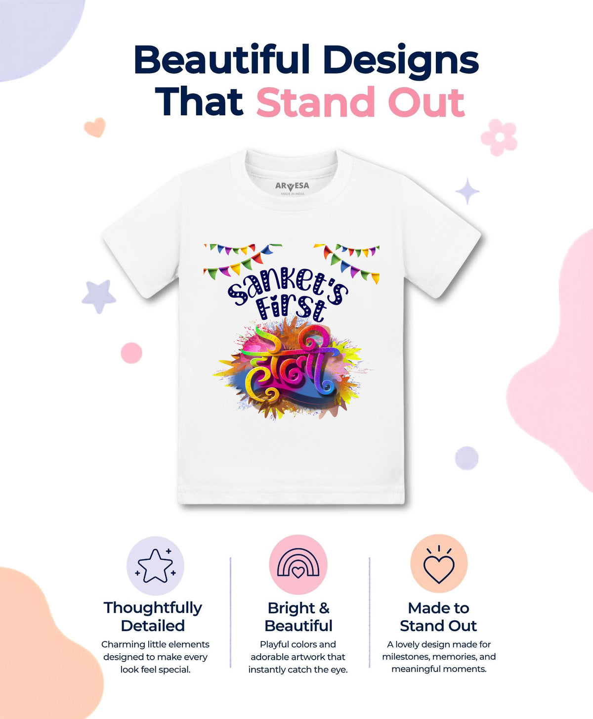Yes | My First Holi - T-shirt