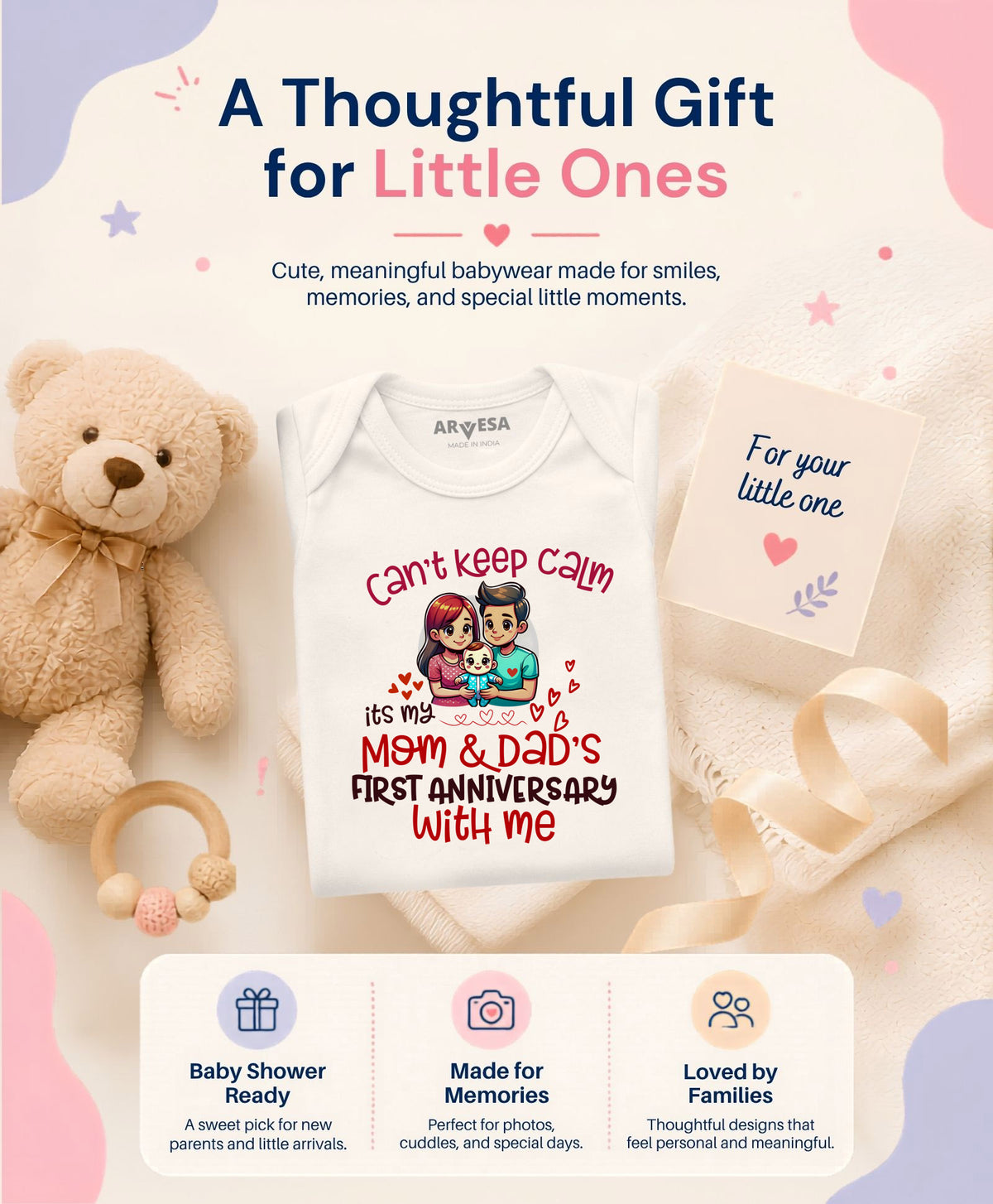 No | First Anniversary With Mom And Dad Mom Dad Anniversary - Romper