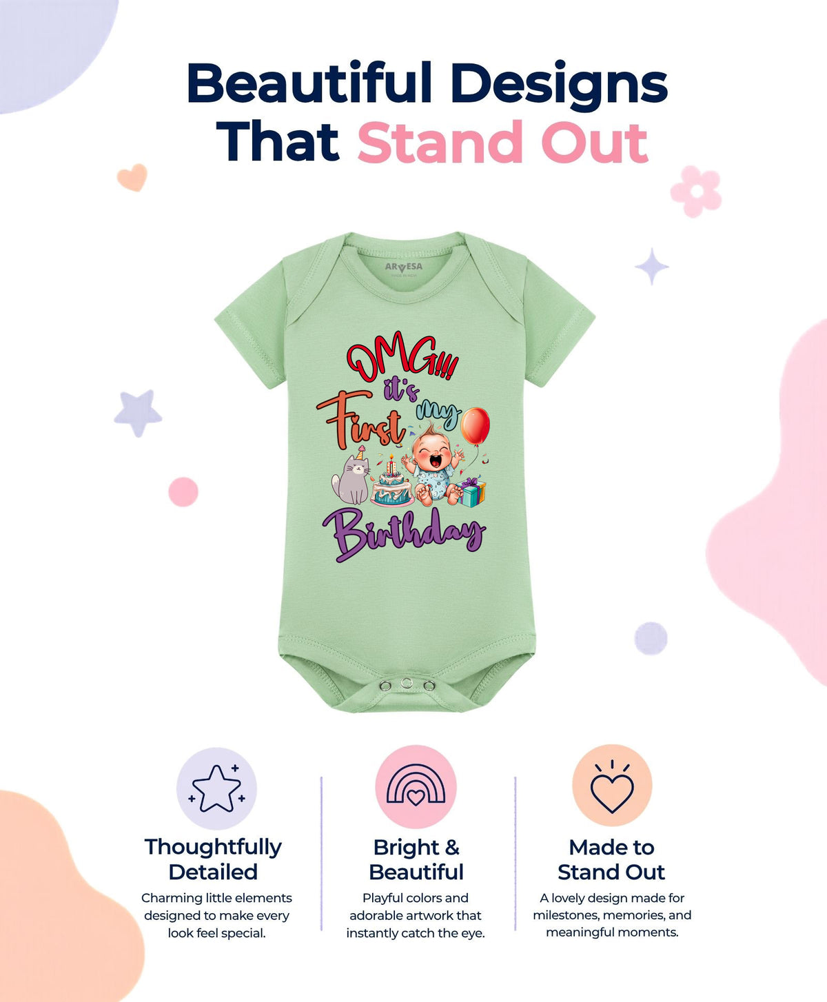 No | One Year Birthday - Romper