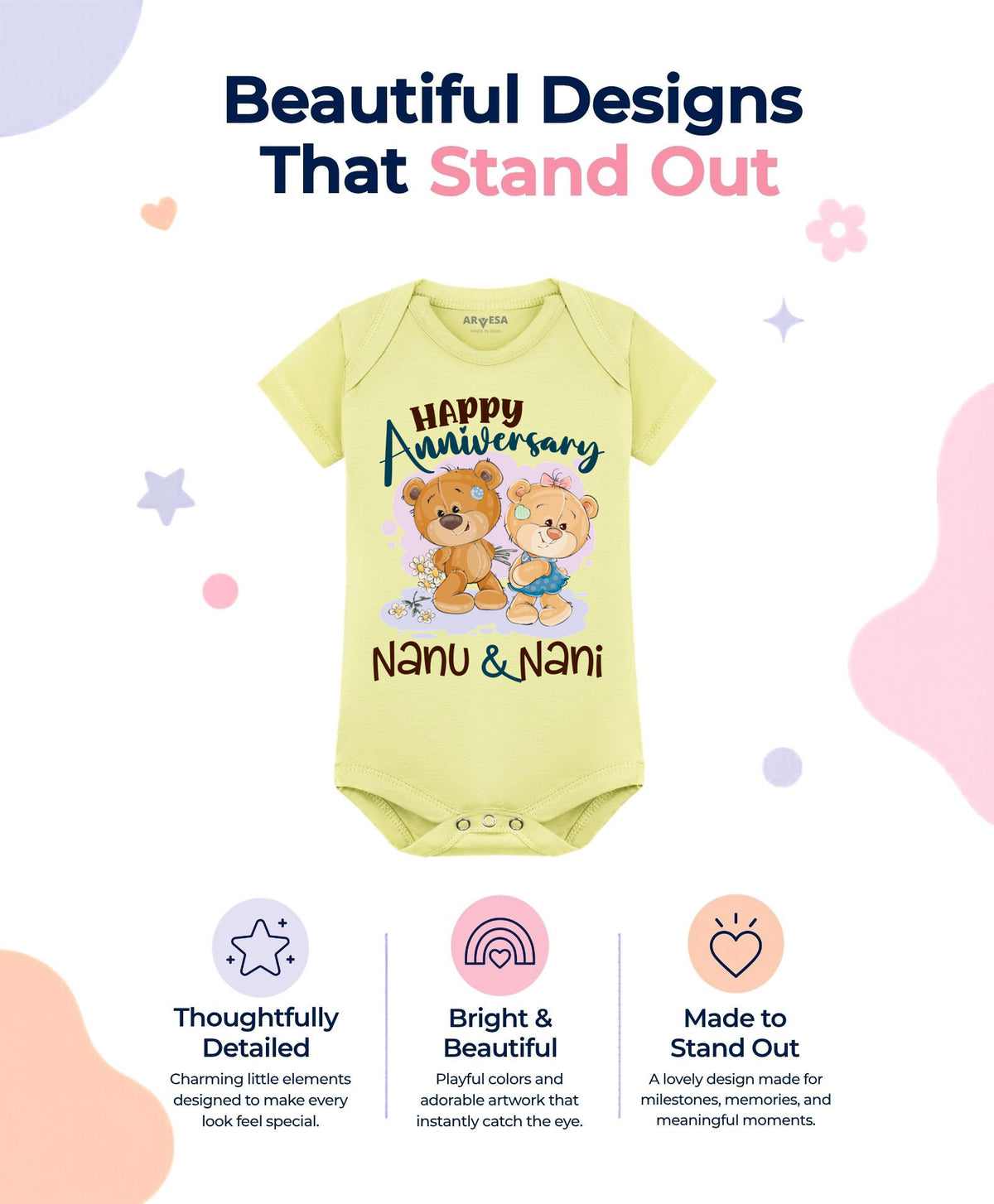 No | Happy Anniversay Nanu & Nani Family Anniversary - Romper