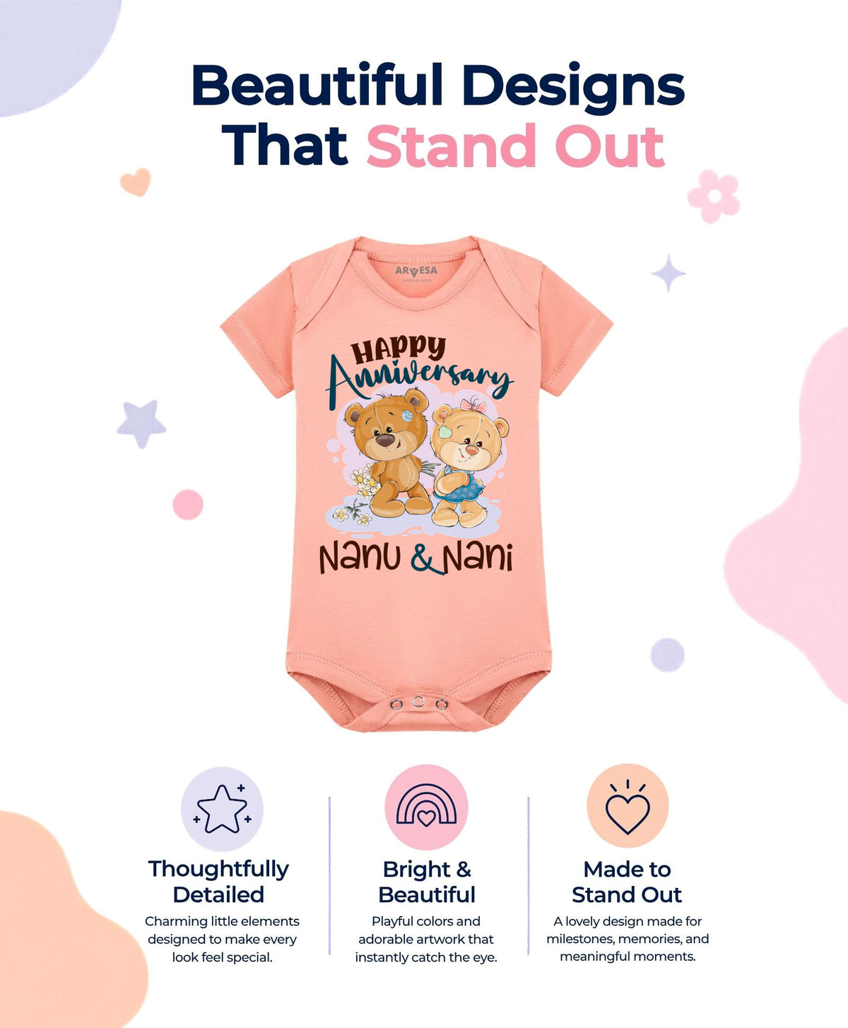 No | Happy Anniversay Nanu & Nani Family Anniversary - Romper