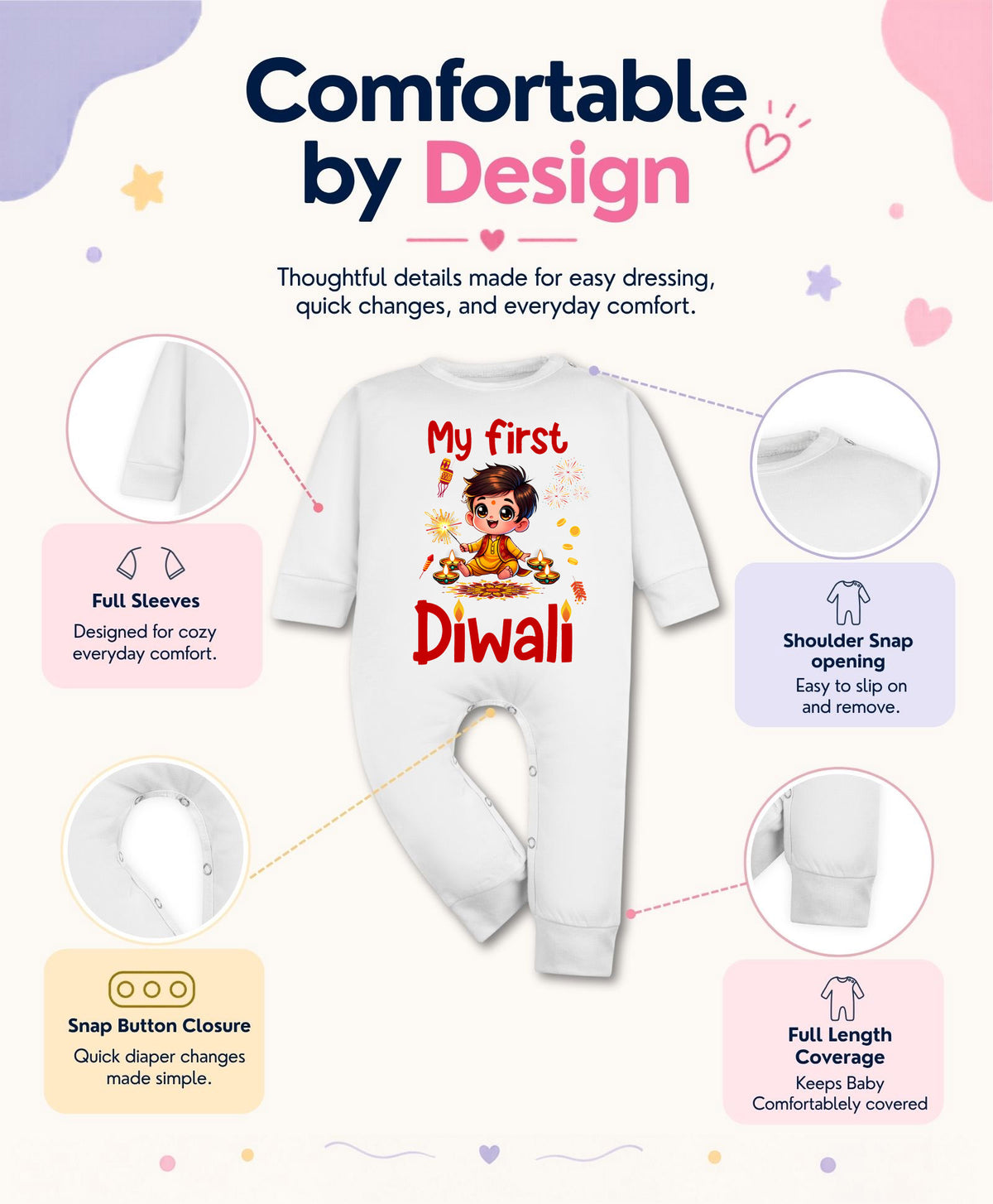 No | My First Diwali - Jumpsuit