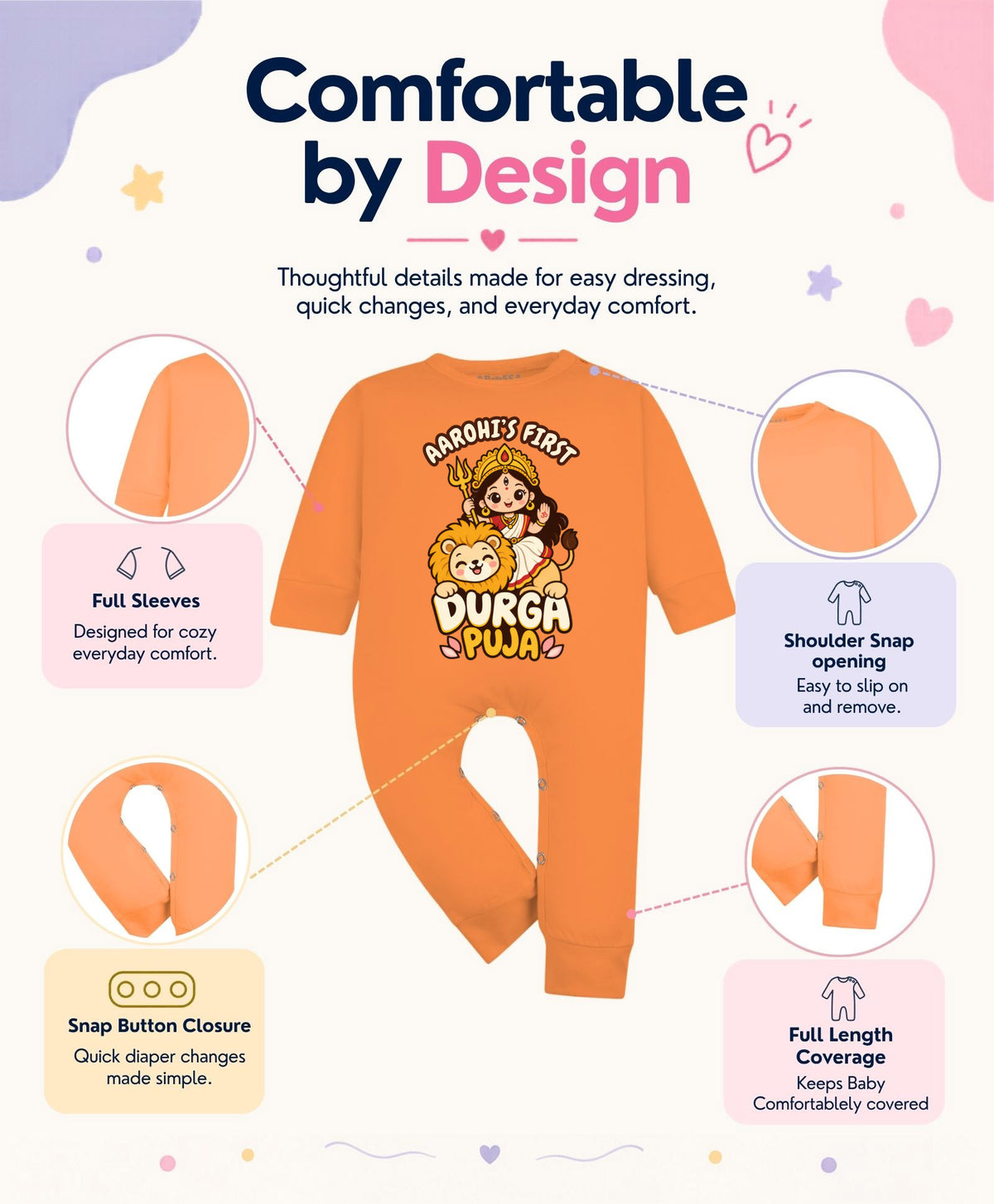 Yes | My First Durga Puja - Jumpsuit