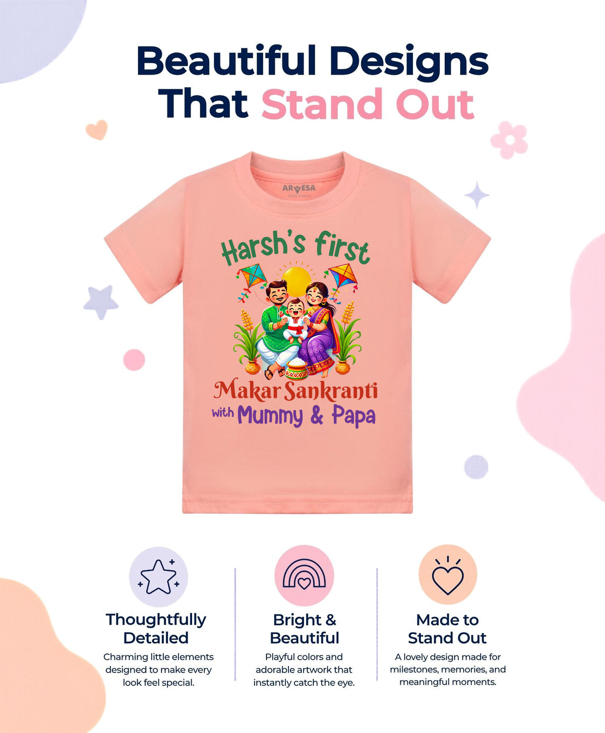 Yes | My First Makar sankranti - T-shirt